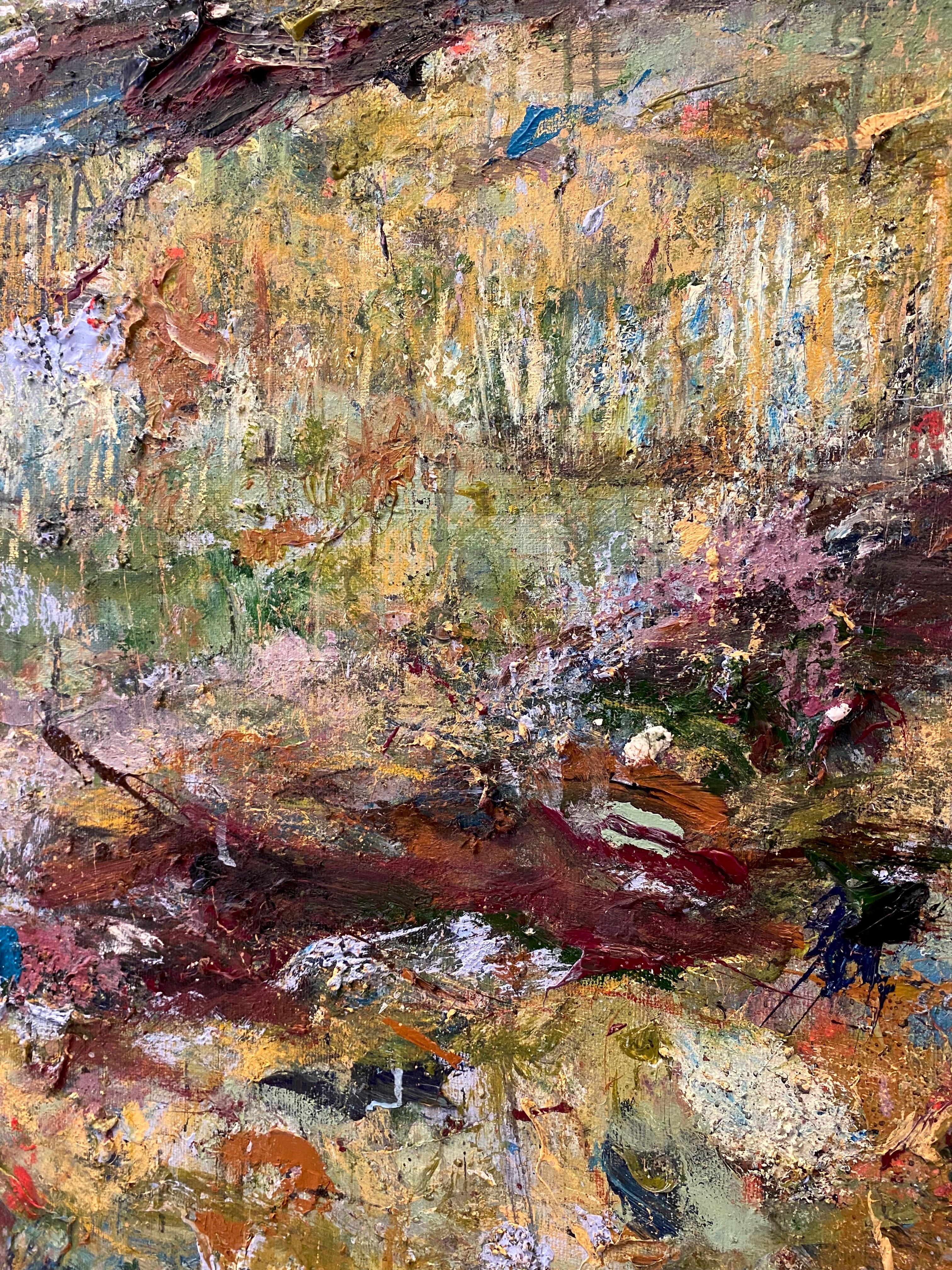 Timelapse, landscape, texture, blue, green, Anselm Kiefer, forest, expressionism For Sale 5