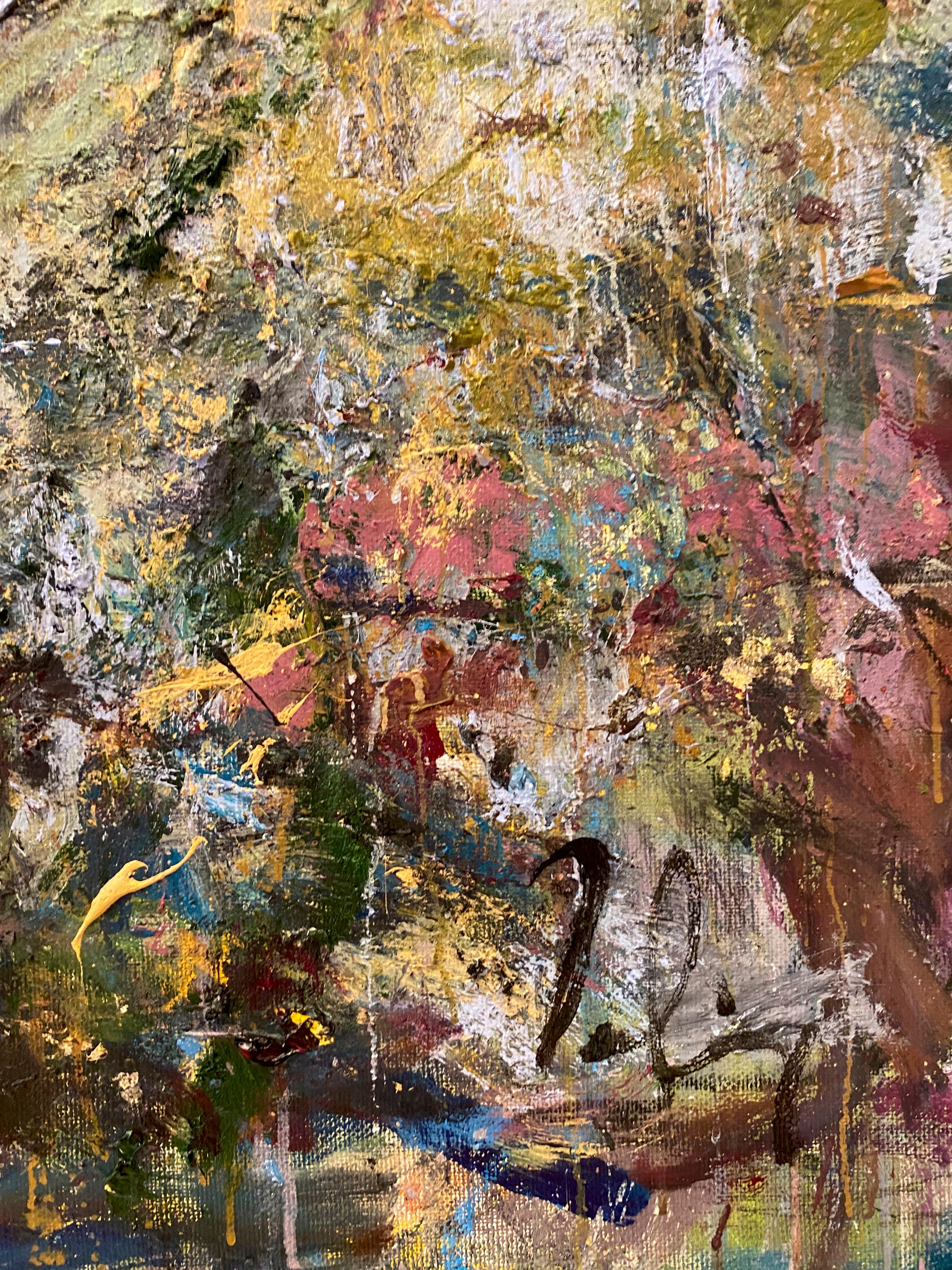 Timelapse, landscape, texture, blue, green, Anselm Kiefer, forest, expressionism For Sale 6