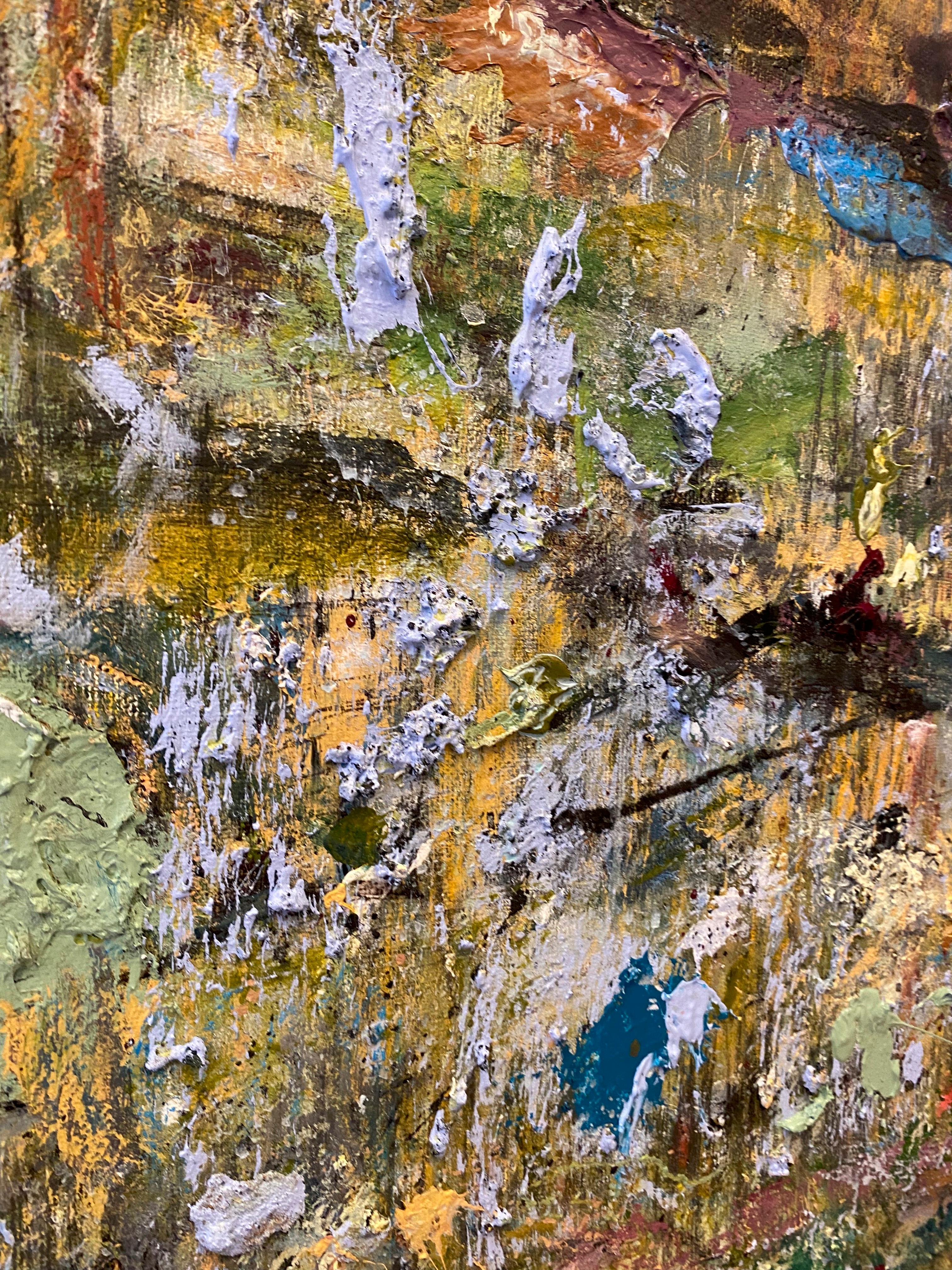 Timelapse, landscape, texture, blue, green, Anselm Kiefer, forest, expressionism For Sale 1