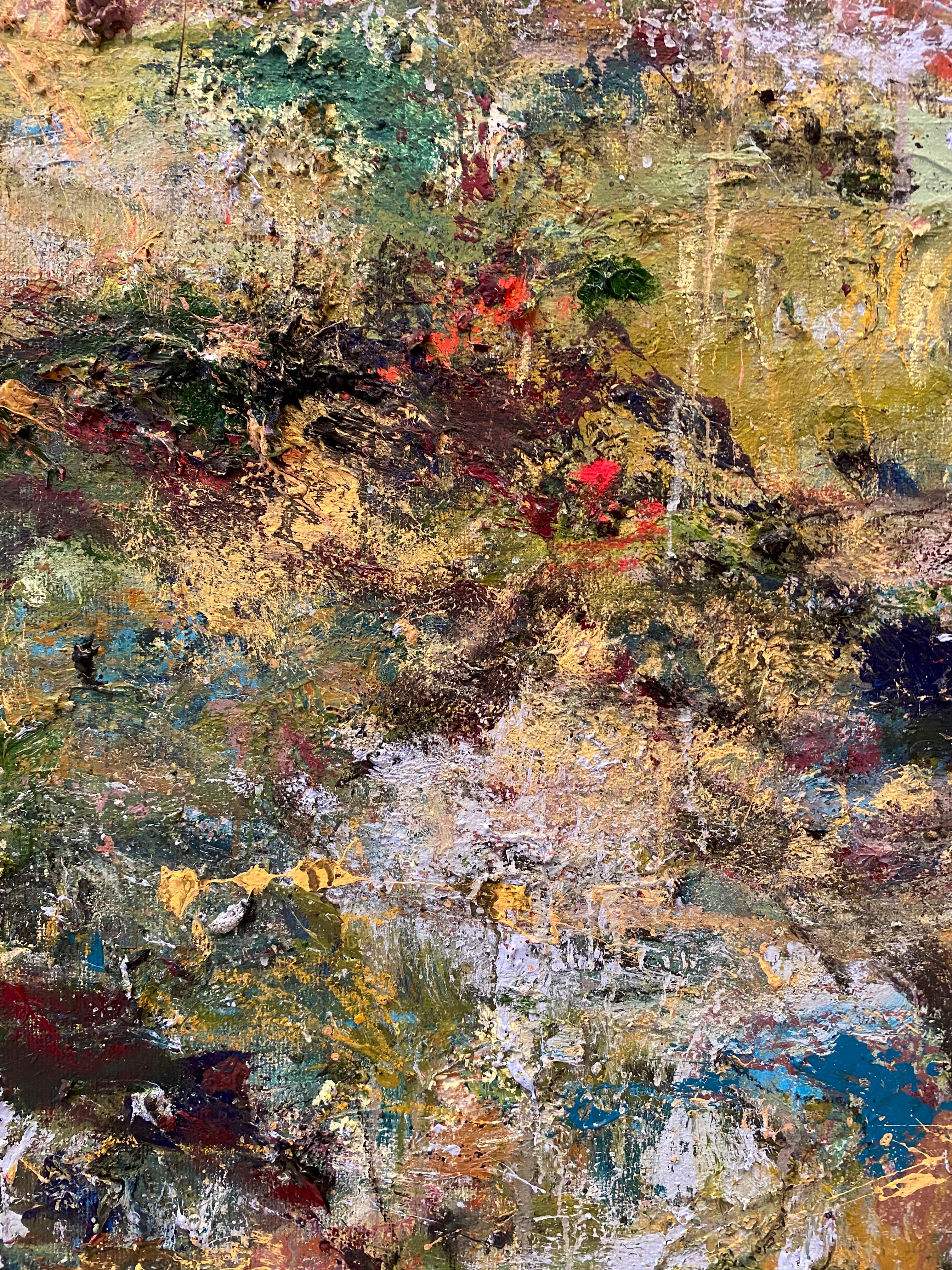 Timelapse, landscape, texture, blue, green, Anselm Kiefer, forest, expressionism For Sale 2