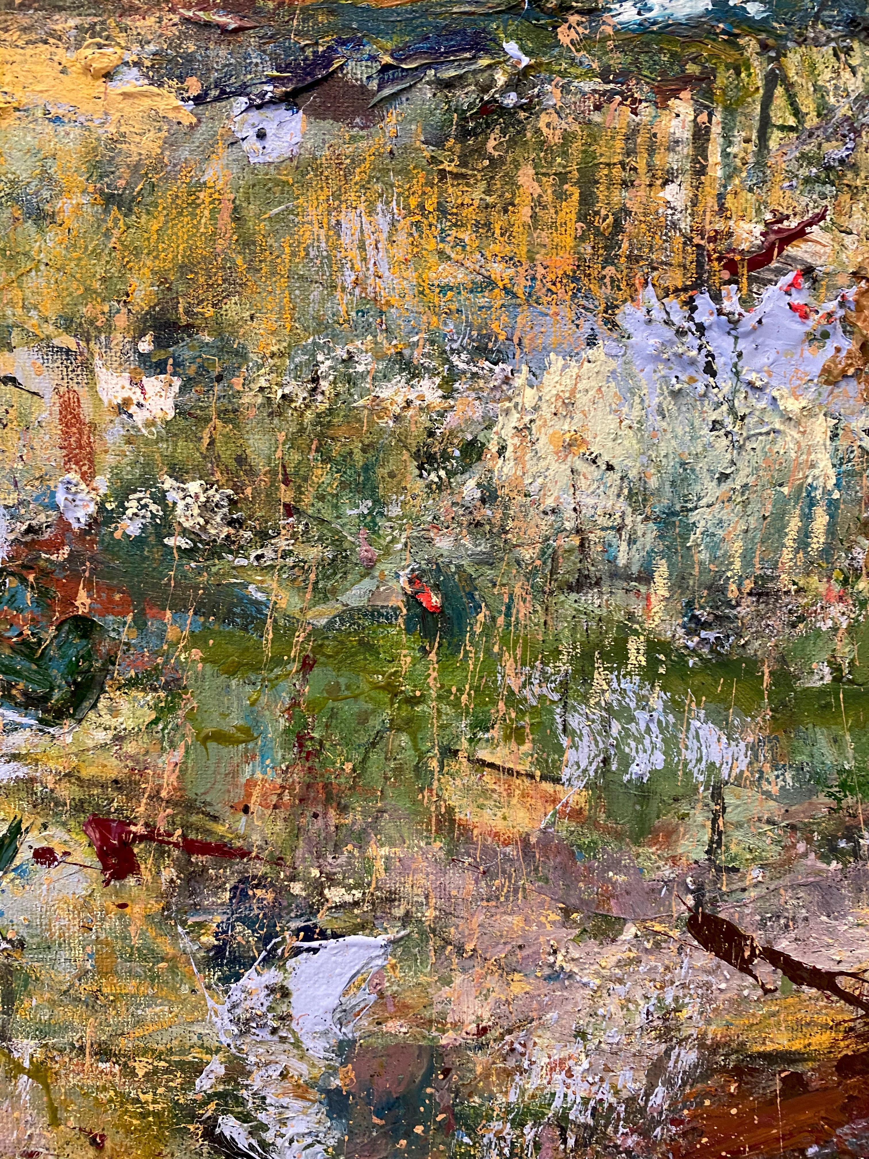Timelapse, landscape, texture, blue, green, Anselm Kiefer, forest, expressionism For Sale 4