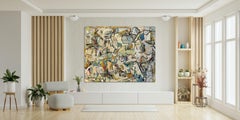 A Summer Remembered, grand tableau abstrait, art contemporain, expressionnisme abstrait