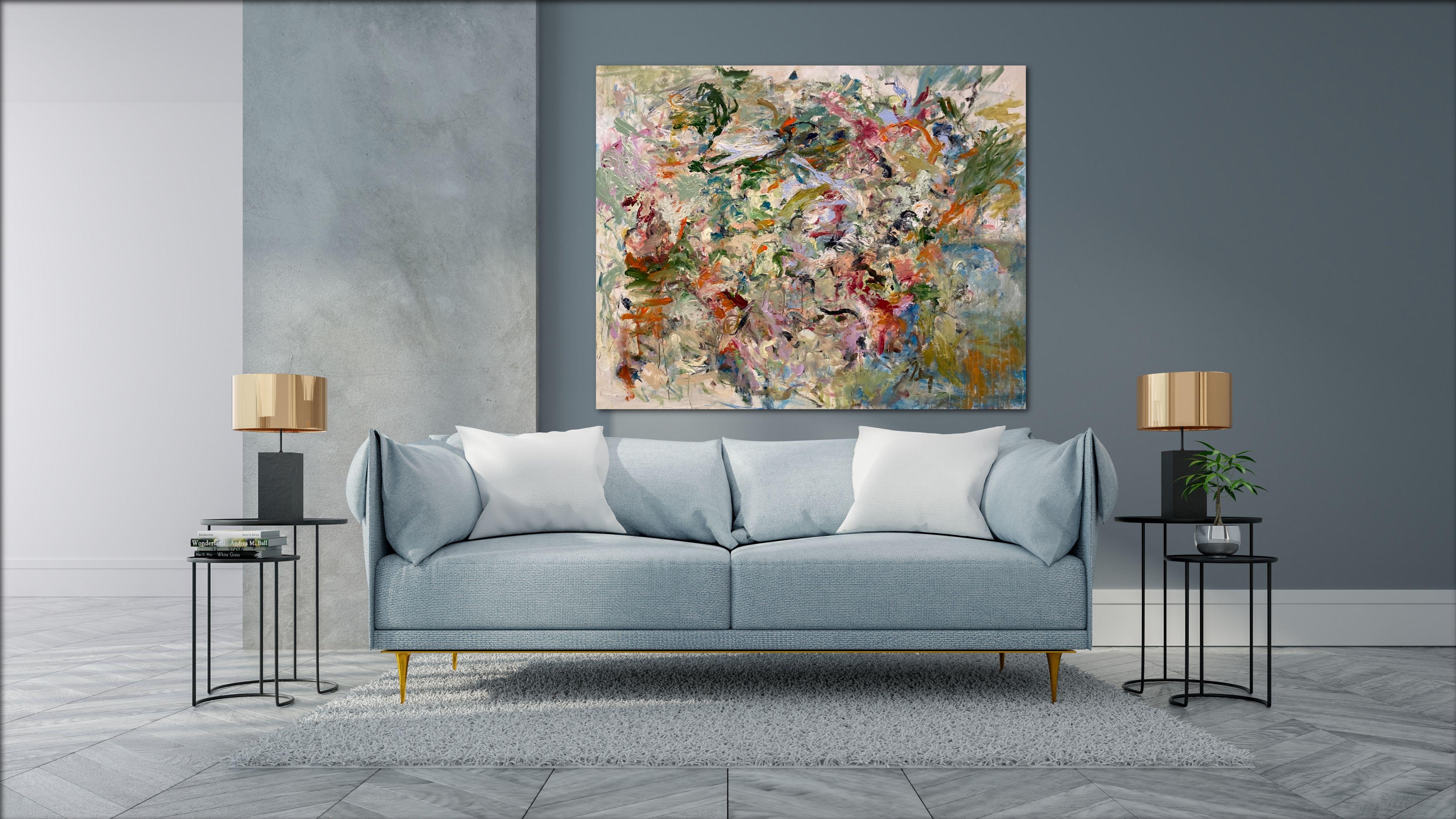 Accept Yourself Completely, Joan Mitchell, DeKooning, flowers, expressionism - Painting by Lloyd Tabing