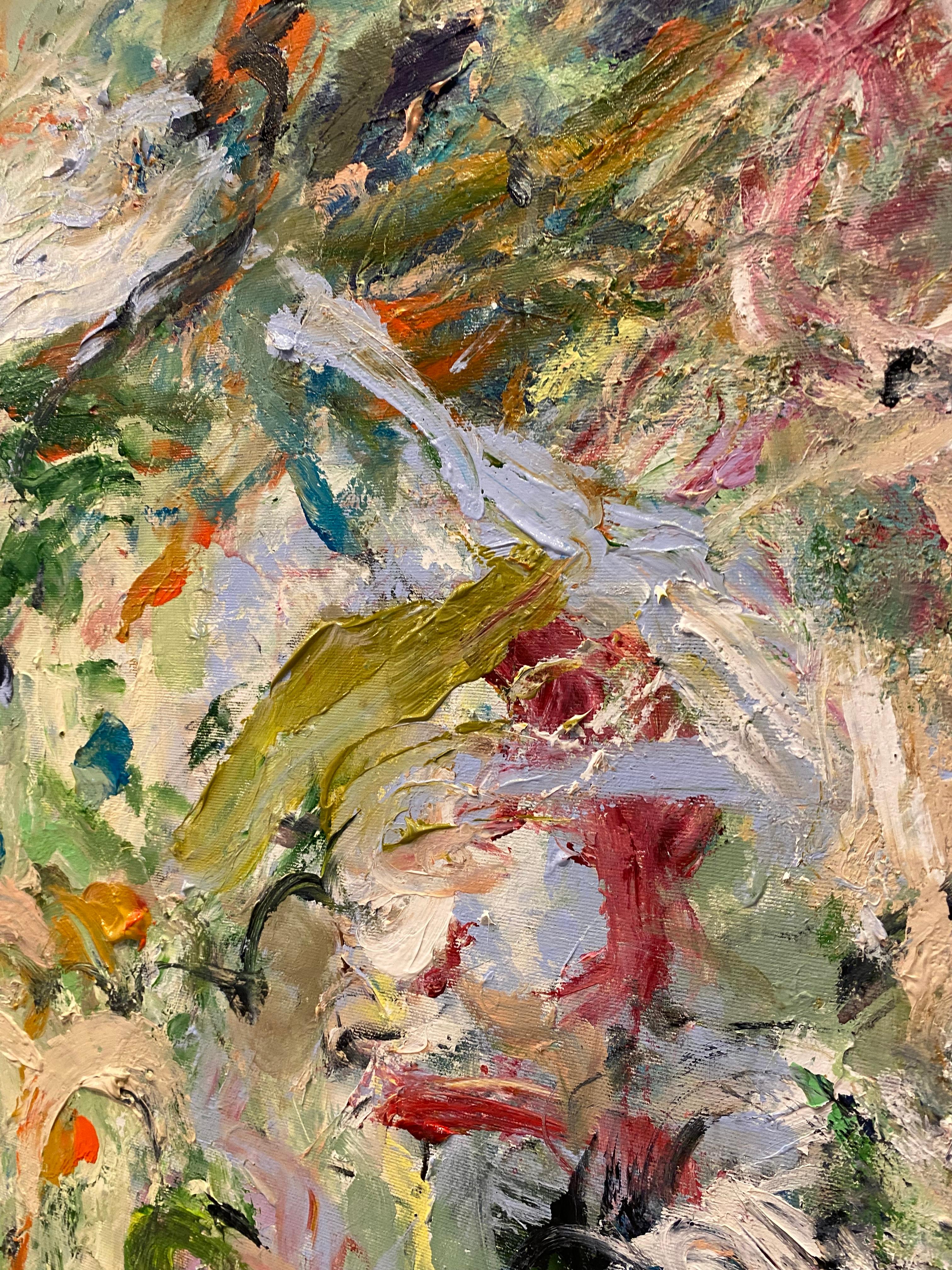 This painting is part of a new series I began in the fall of 2025 titled Contemplation and Introspection. In this series I am exploring the profound relationship between nature and the human experience. The collection features contemporary works