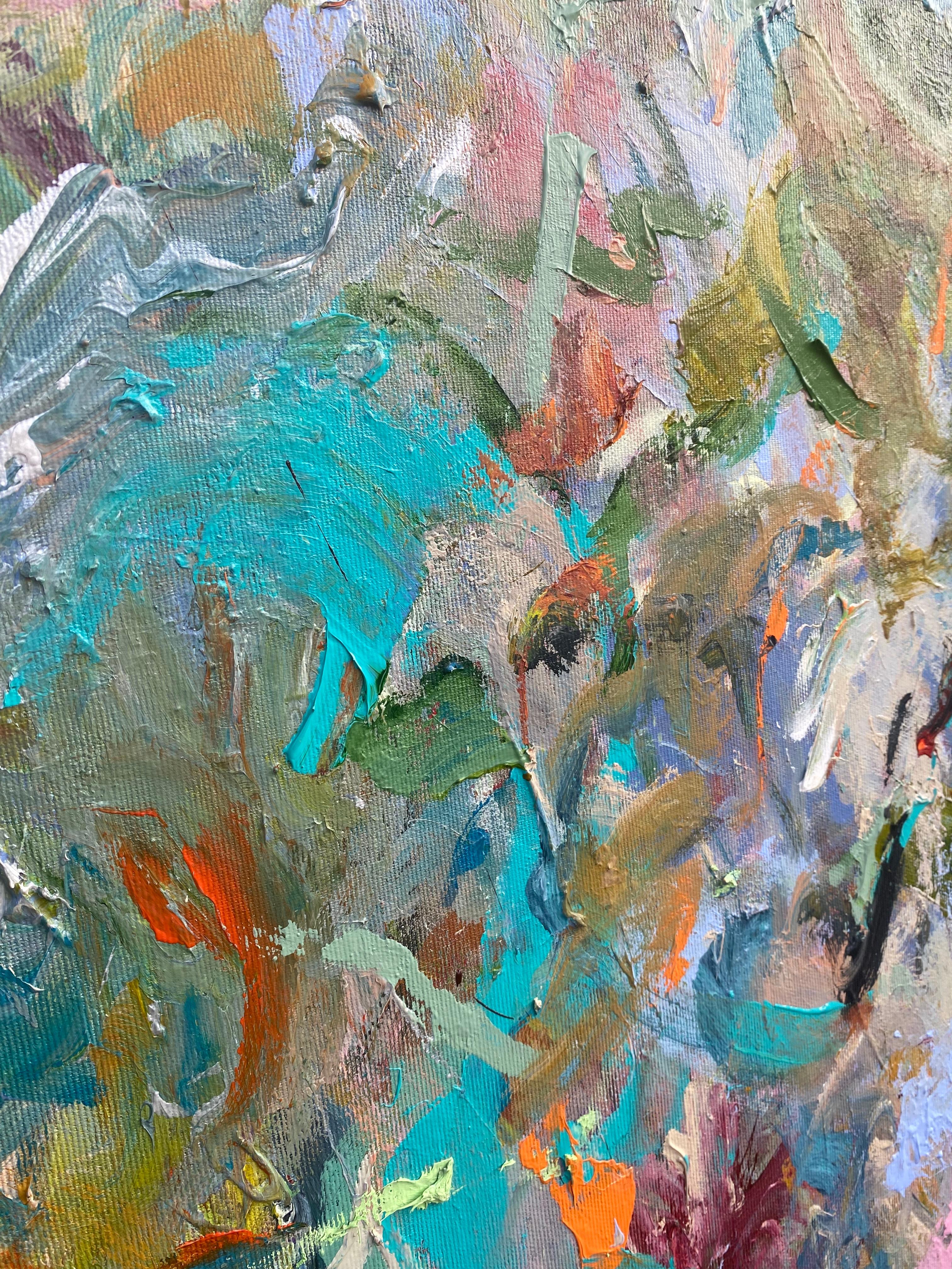 Dance of Thought and Emotion, zeitgenössische Kunst, Joan Mitchell, De Kooning (Grau), Landscape Painting, von Lloyd Tabing