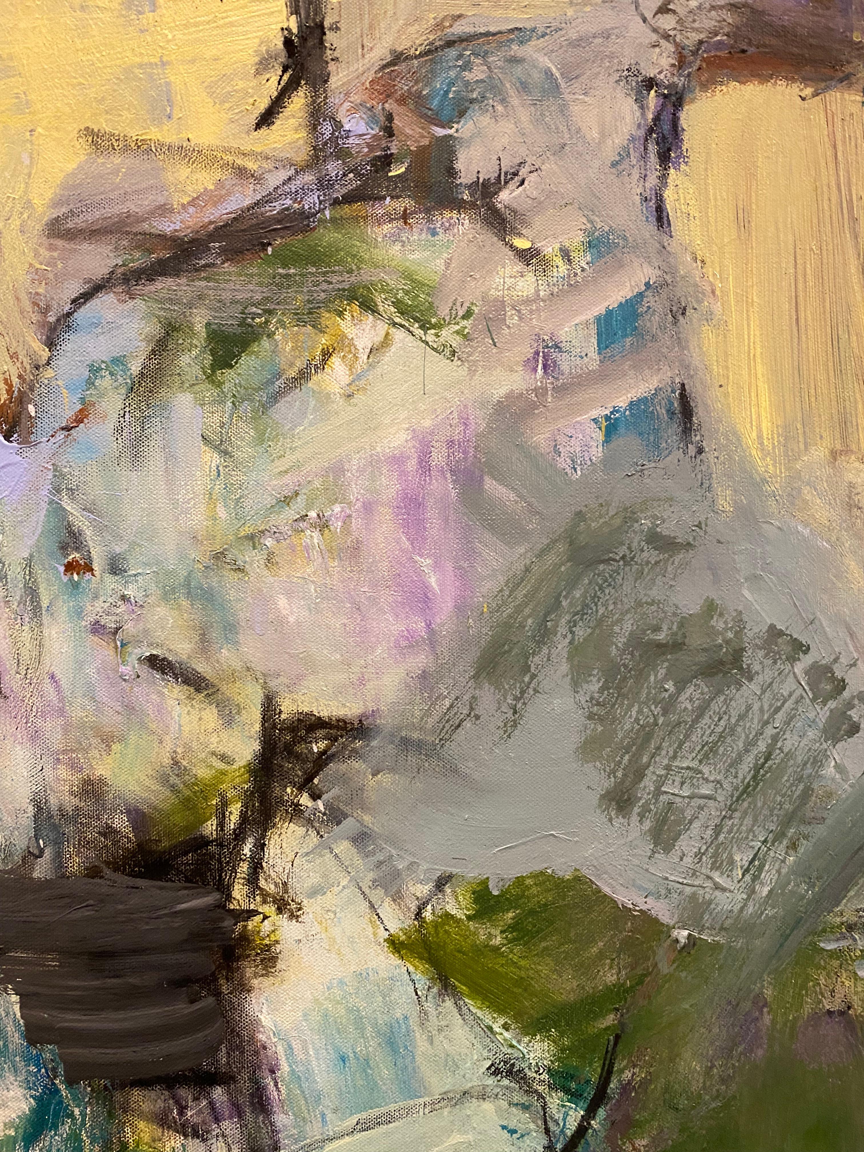 „From The Chair On The Porch“ Lloyd Tabing, abstrakter, abstrakter Expressionismus im Angebot 1