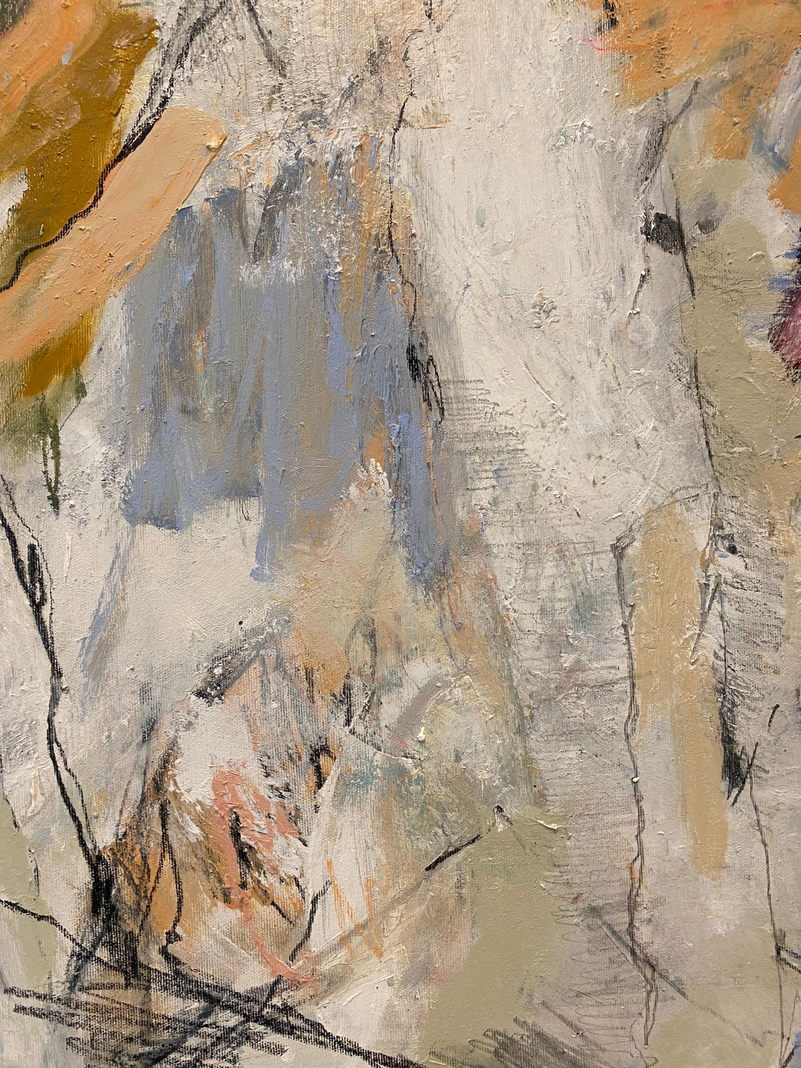 This painting is part of a series that is influenced by trying to find simplicity and beauty in todays chaotic world. I start each painting with a feeling; be it hope, despair, happiness, pleasure, or an observation. As the painting develops and the