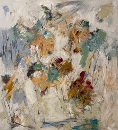 Mirando hacia arriba después de la lluvia, técnica mixta, naturaleza, Twombly, contemporáneo, minimalista