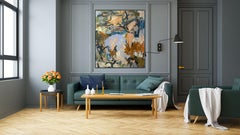 Learning How To Live nature bleu mouvement expressionnisme abstrait orange