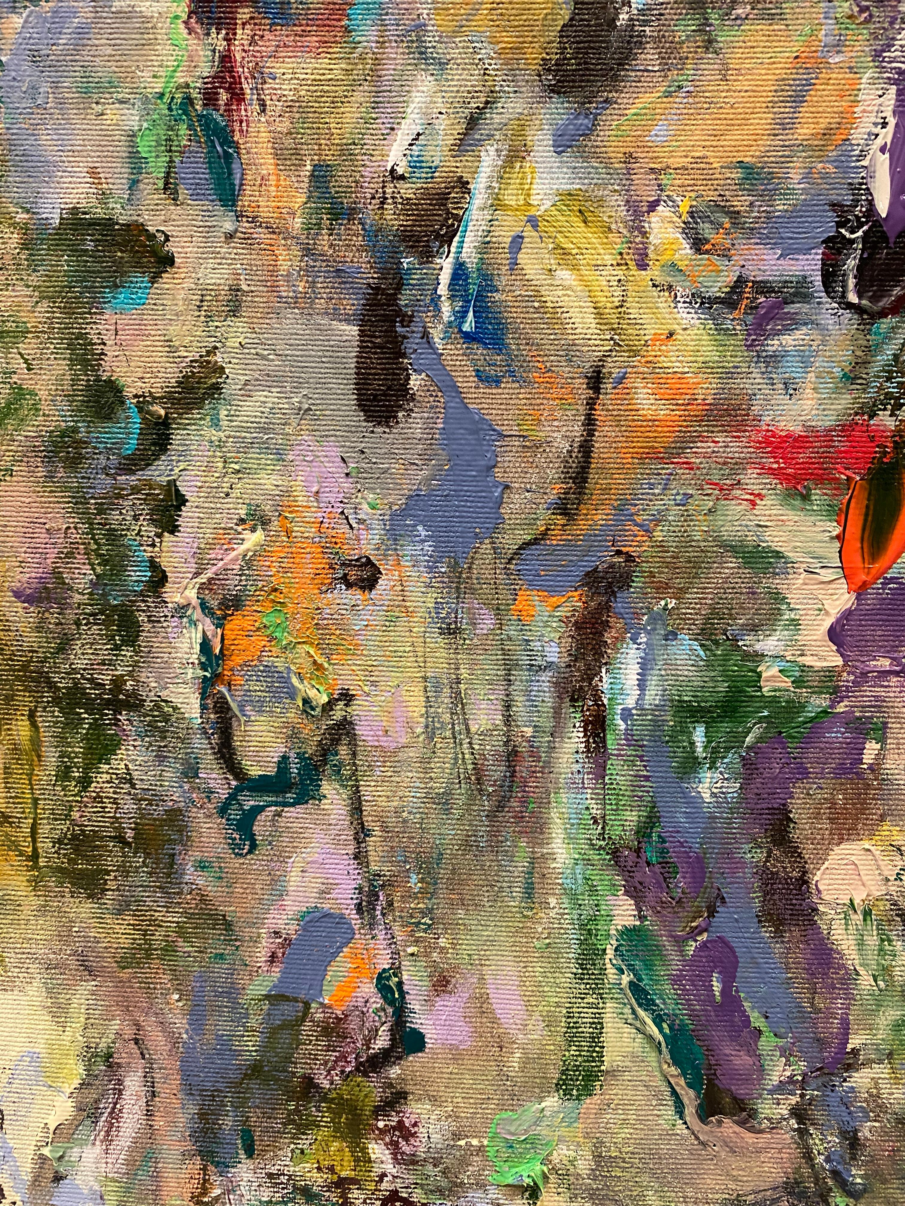 La vida no tiene reglas, púrpura, Joan Mitchell, contemporáneo, abstracto, expresionismo - Painting Expresionismo abstracto de Lloyd Tabing