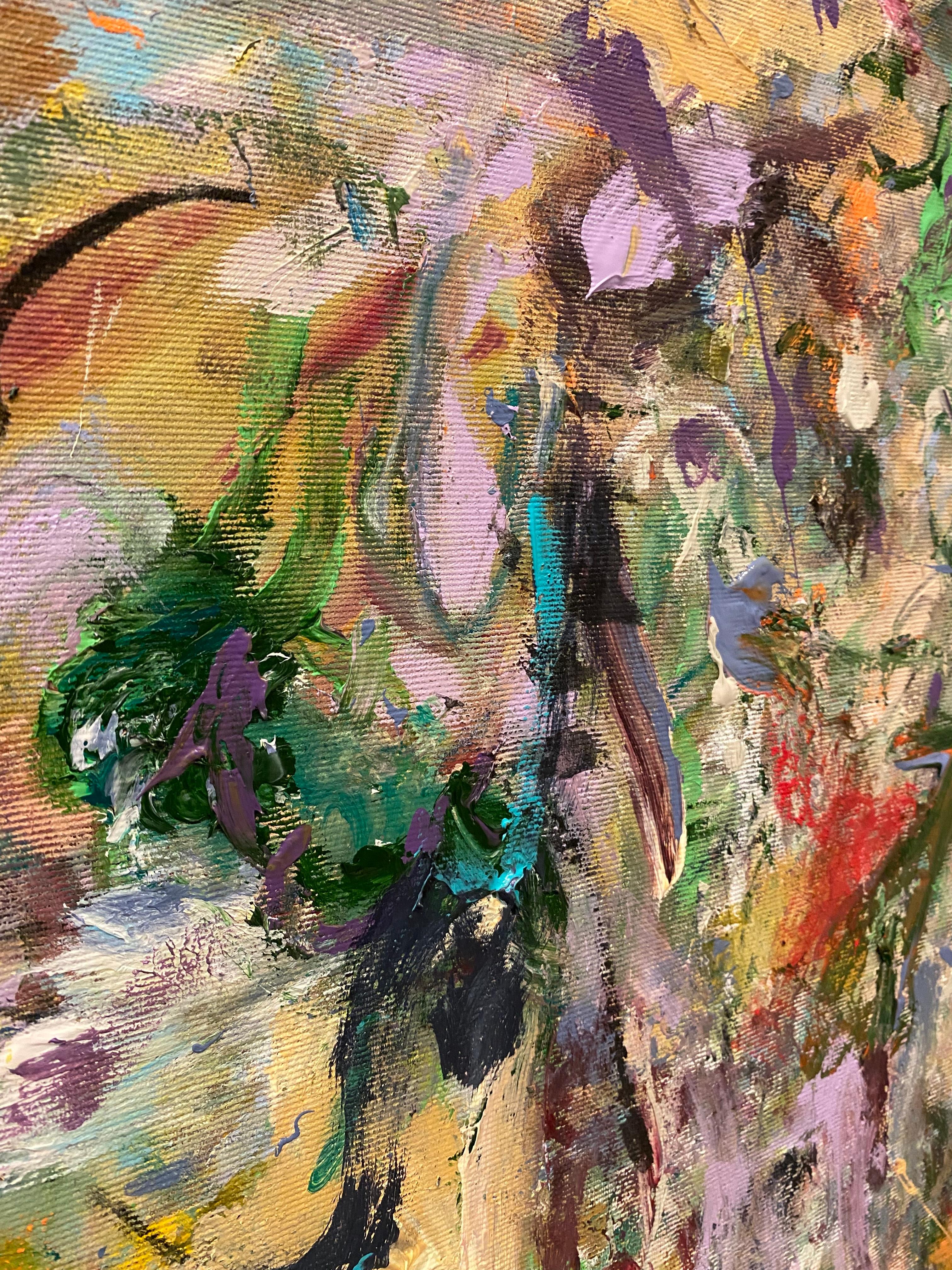 La vida no tiene reglas, púrpura, Joan Mitchell, contemporáneo, abstracto, expresionismo en venta 1