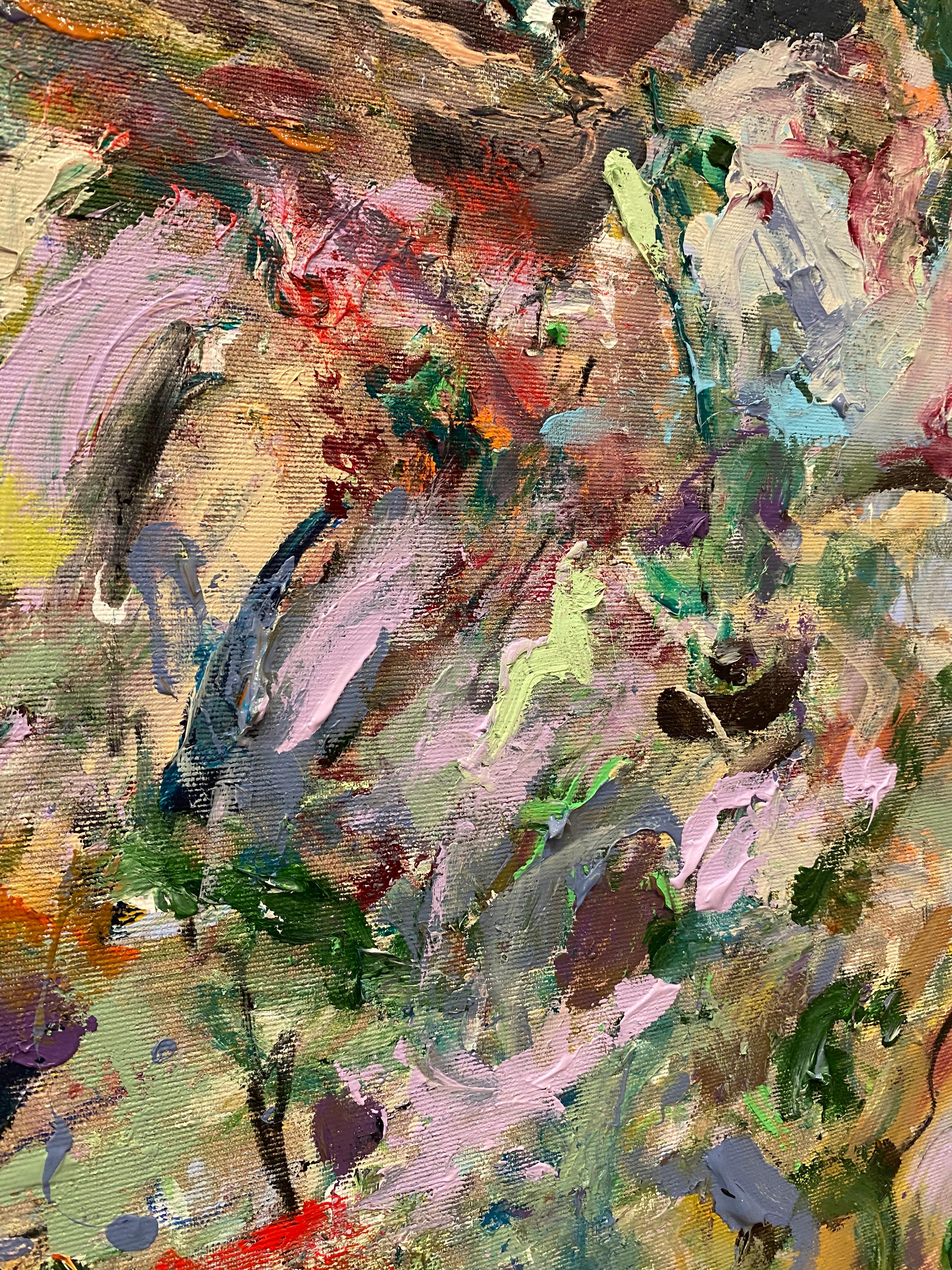 La vida no tiene reglas, púrpura, Joan Mitchell, contemporáneo, abstracto, expresionismo en venta 4