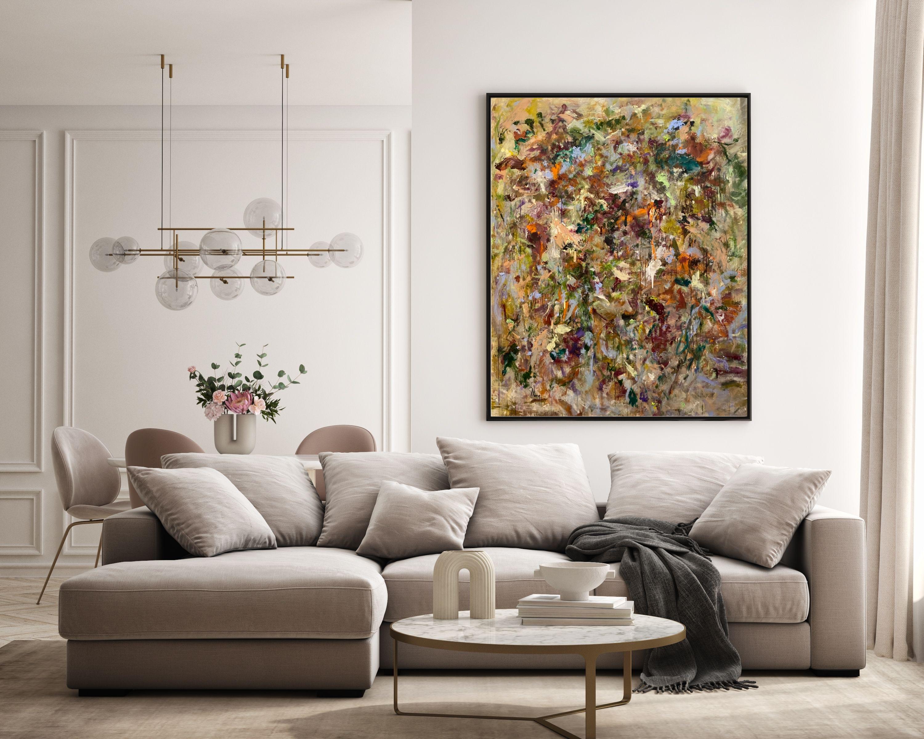 Listen To The Silence, bordeaux, verde, Joan Mitchell, espressionismo, blu in vendita 5