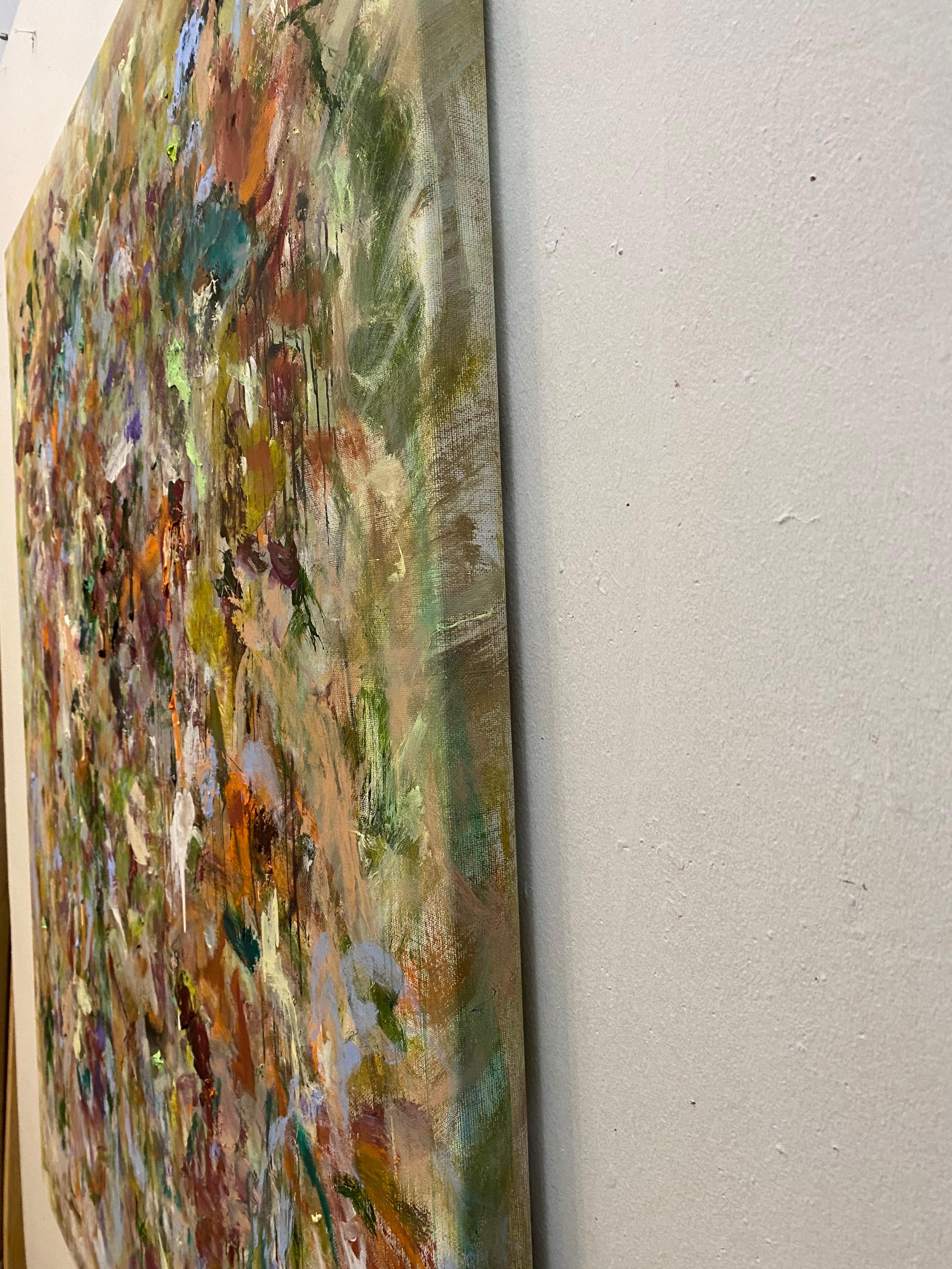 Listen To The Silence, bordeaux, verde, Joan Mitchell, espressionismo, blu in vendita 6