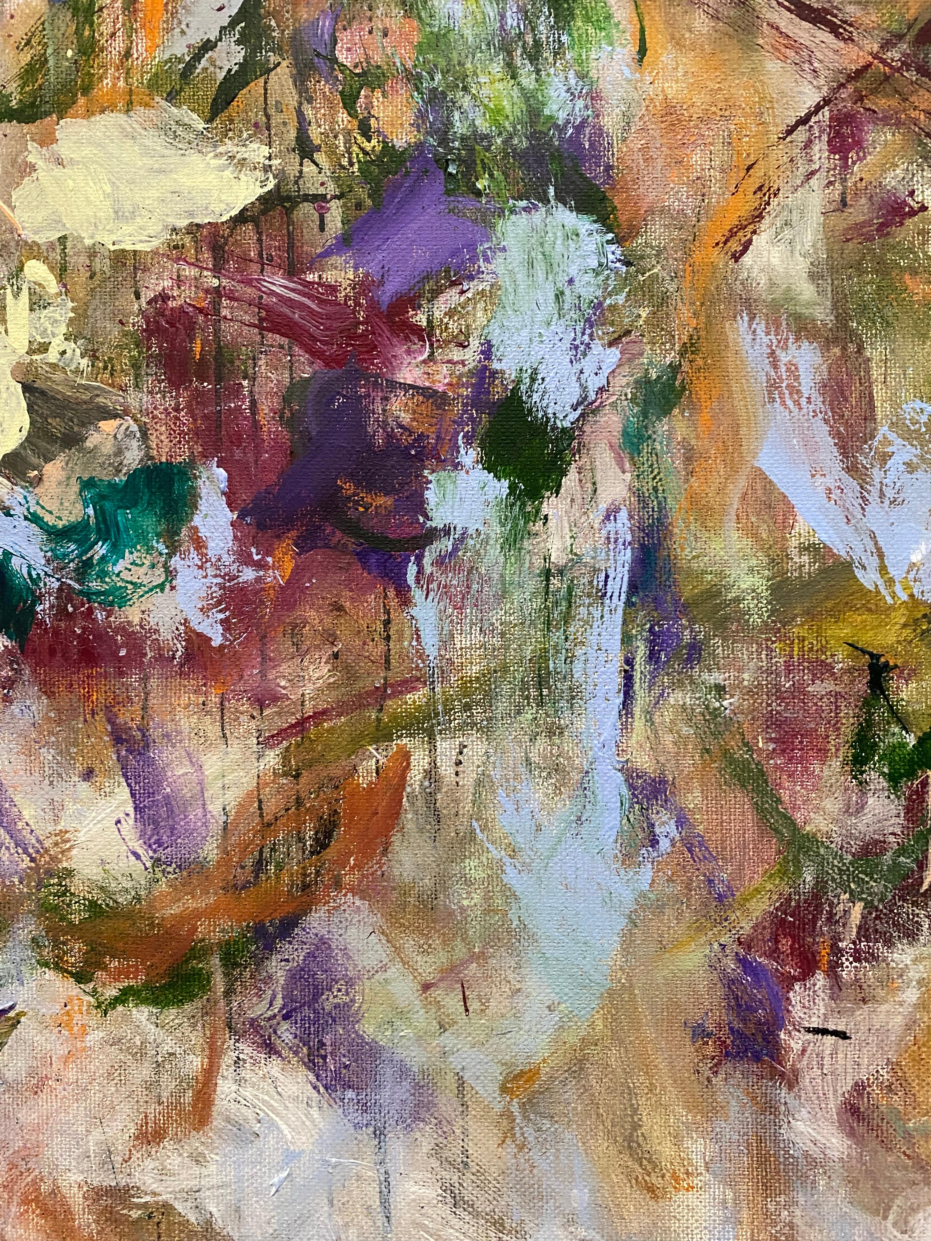 Listen To The Silence, nature, paysage, Joan Mitchell, Poons, contemporain - Expressionnisme abstrait Painting par Lloyd Tabing