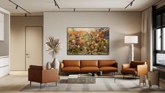 Love Like A Forest Fire, orange, flowers, orange, red, green, joan mitchell