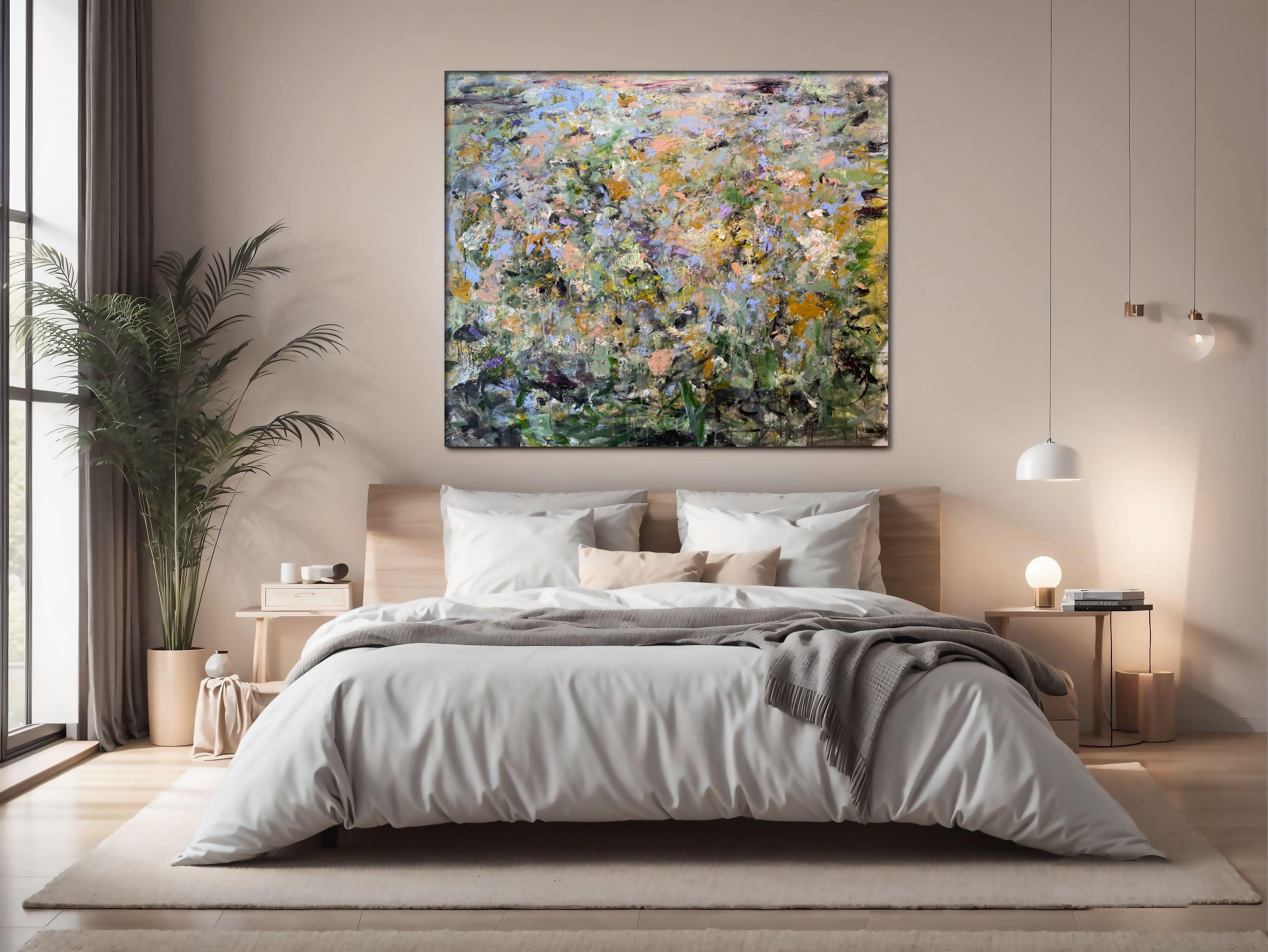 Talk, Blau, Blumen, Landschaft, Rosa, Violett, Grün, Gold im Angebot 4
