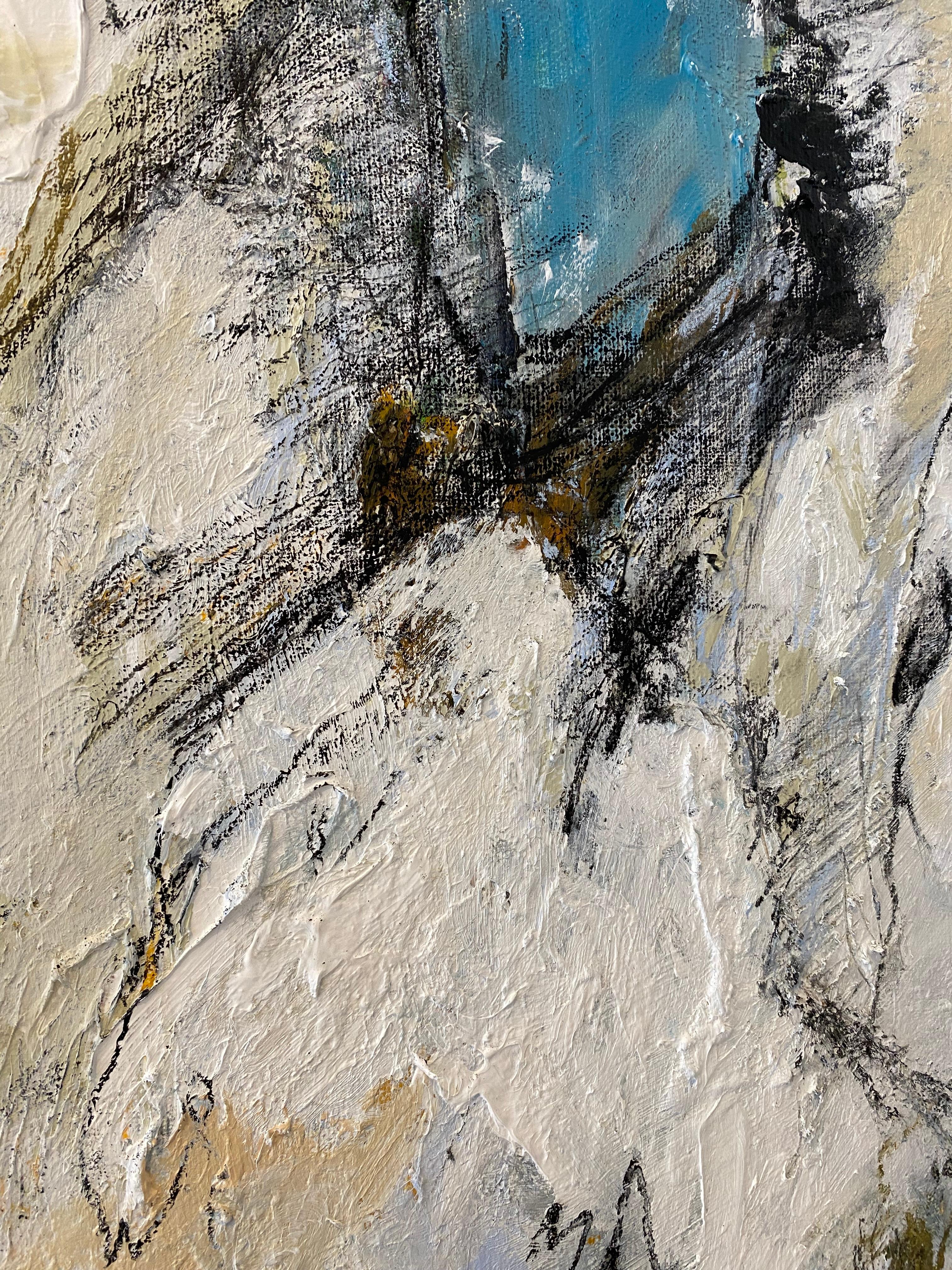 Tears From the Moon, charcoal, pencil, mixed media, minimalist, nature 3