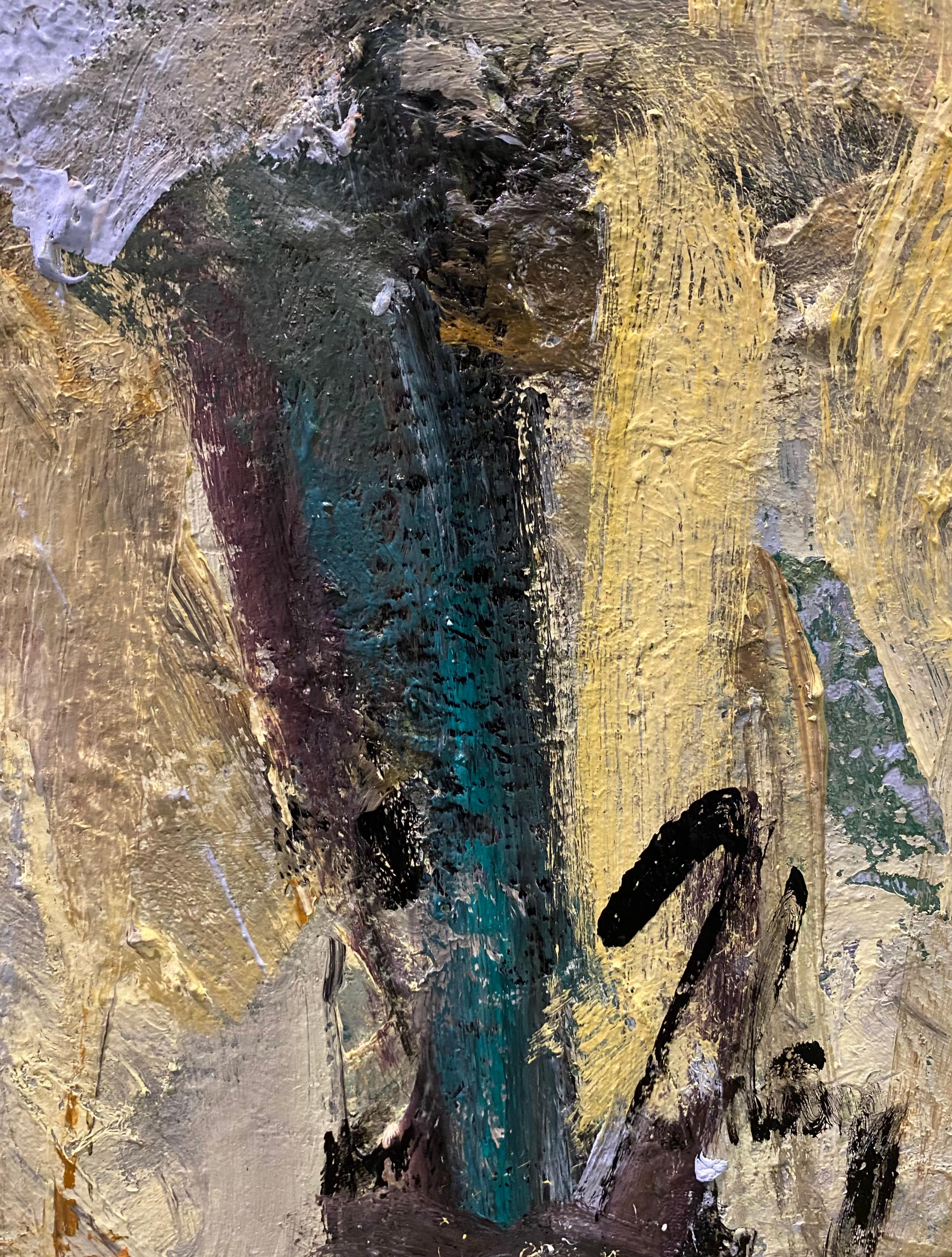 Tension Of A Dream, astratto, audace, dichiarazione, de Kooning, texture, acqua, blu in vendita 4