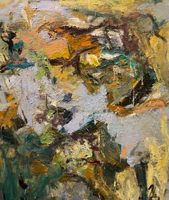 Tension Of A Dream, astratto, audace, dichiarazione, de Kooning, texture, acqua, blu