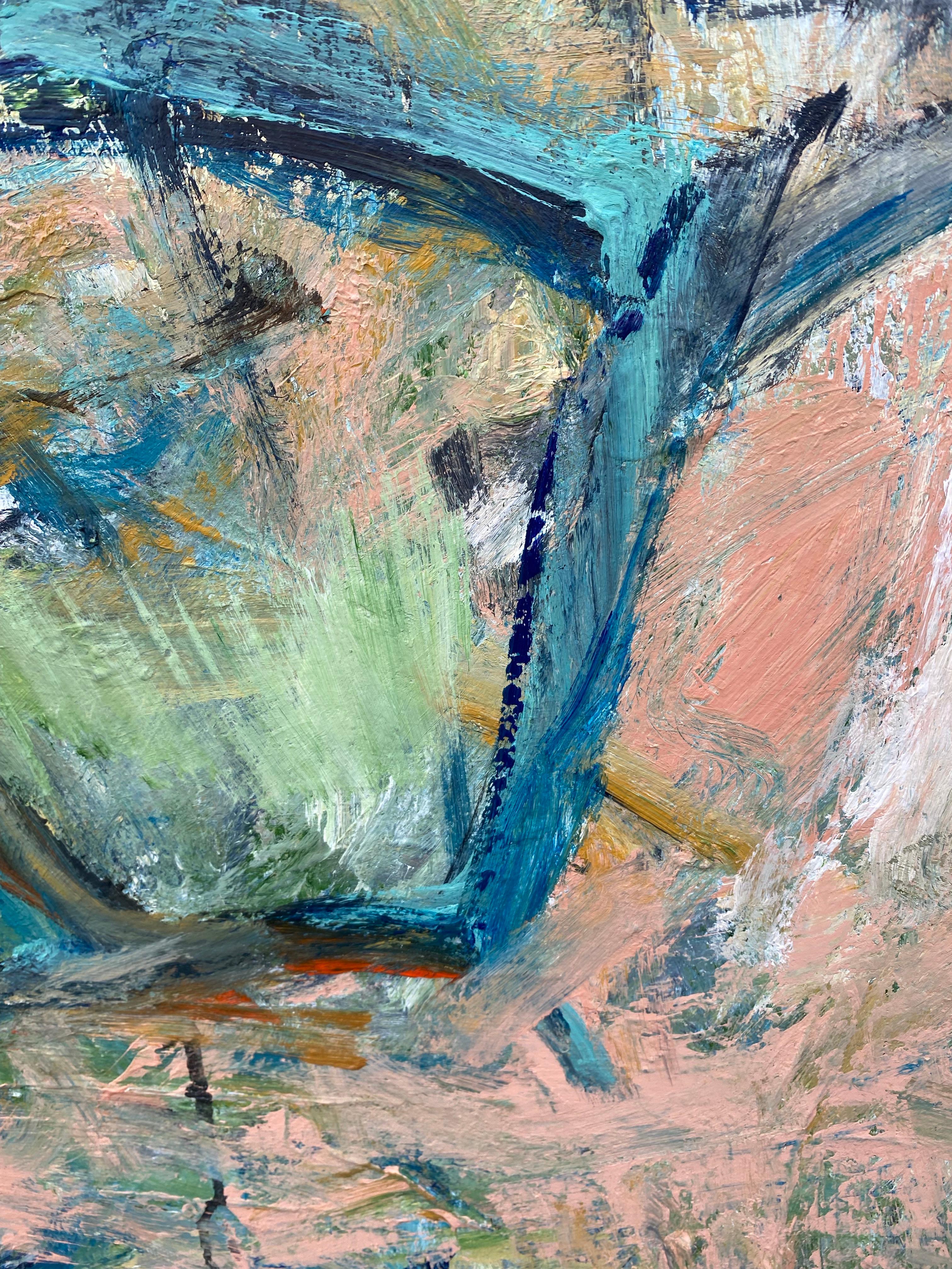 The Leaves Fall - Fall Is Setting - Abstract Painting by Lloyd Tabing
