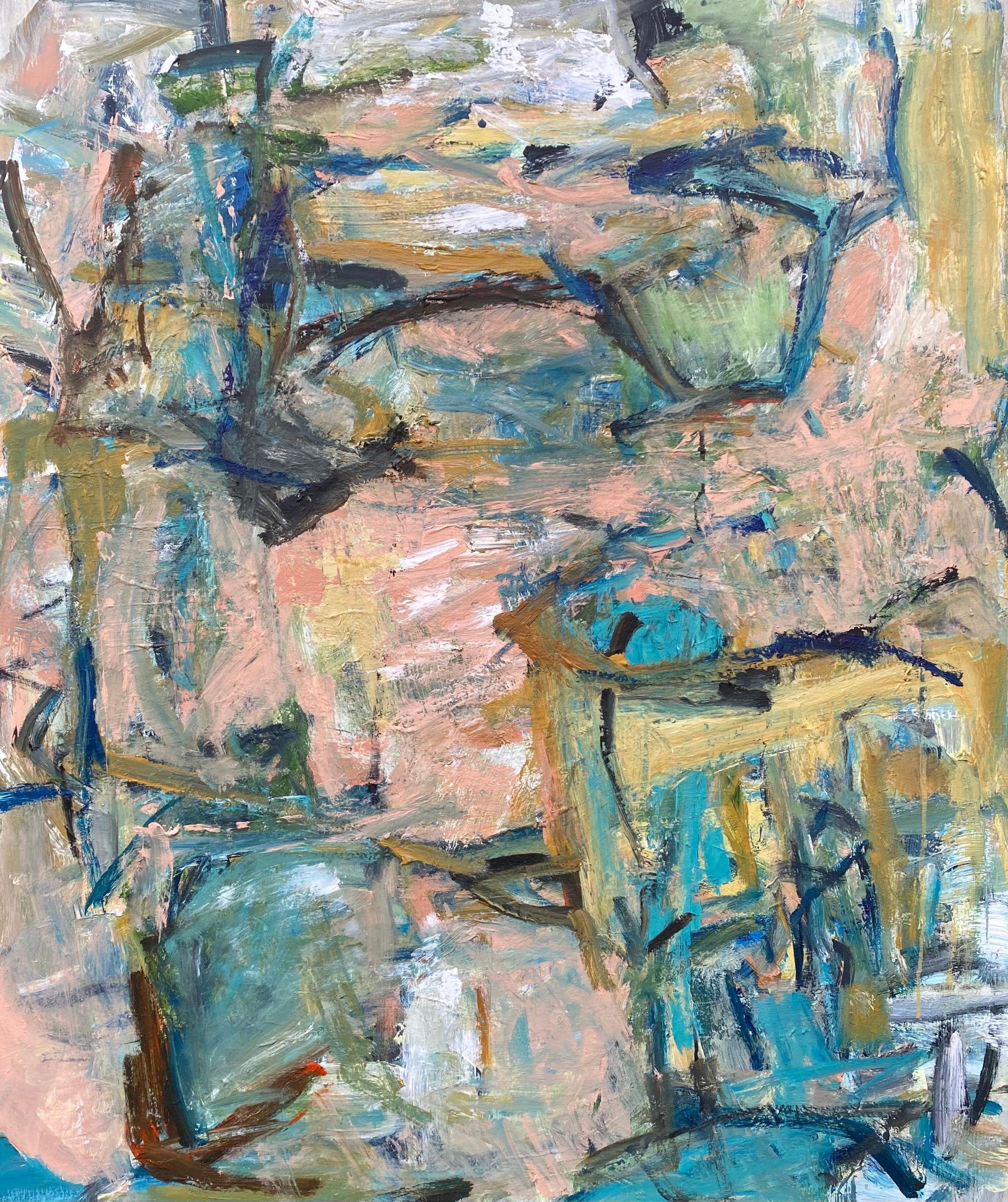 Lloyd Tabing Abstract Painting - The Leaves Fall - Fall Is Setting