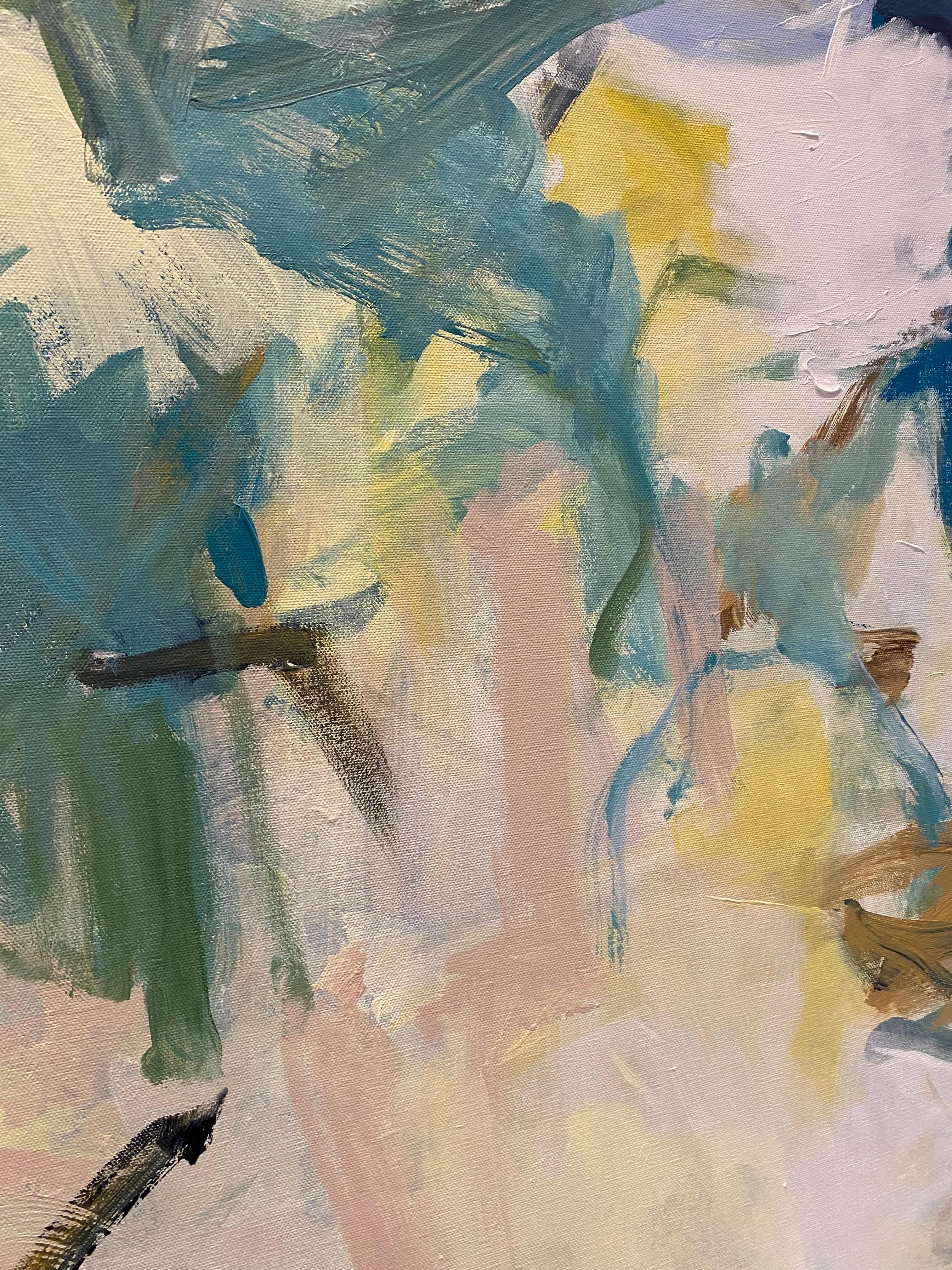 The Song Of Rain, soft, joan Mitchell, jaune, horizontal, Saito, expressionnisme en vente 2