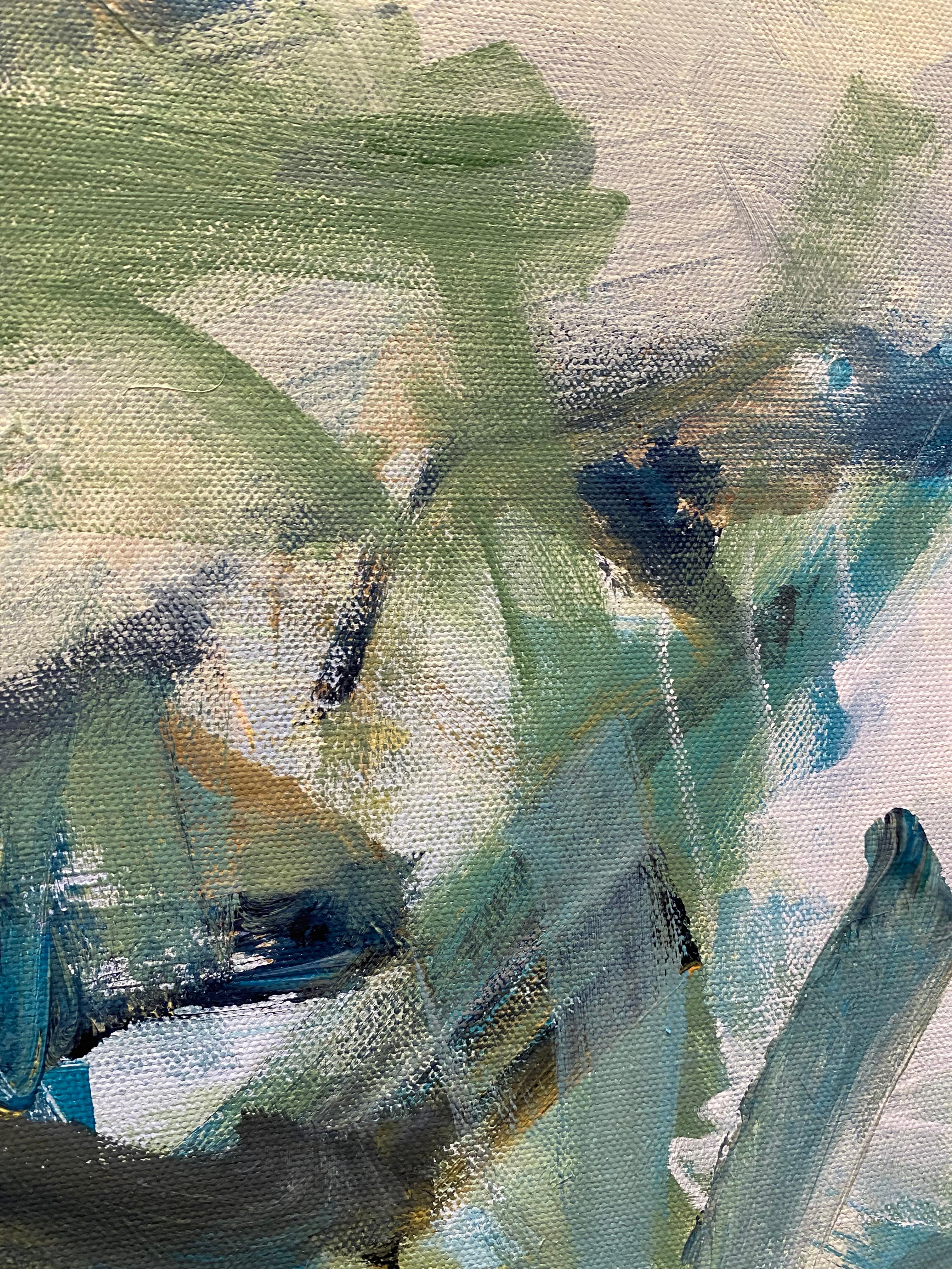 The Song Of Rain, soft, joan Mitchell, jaune, horizontal, Saito, expressionnisme en vente 3