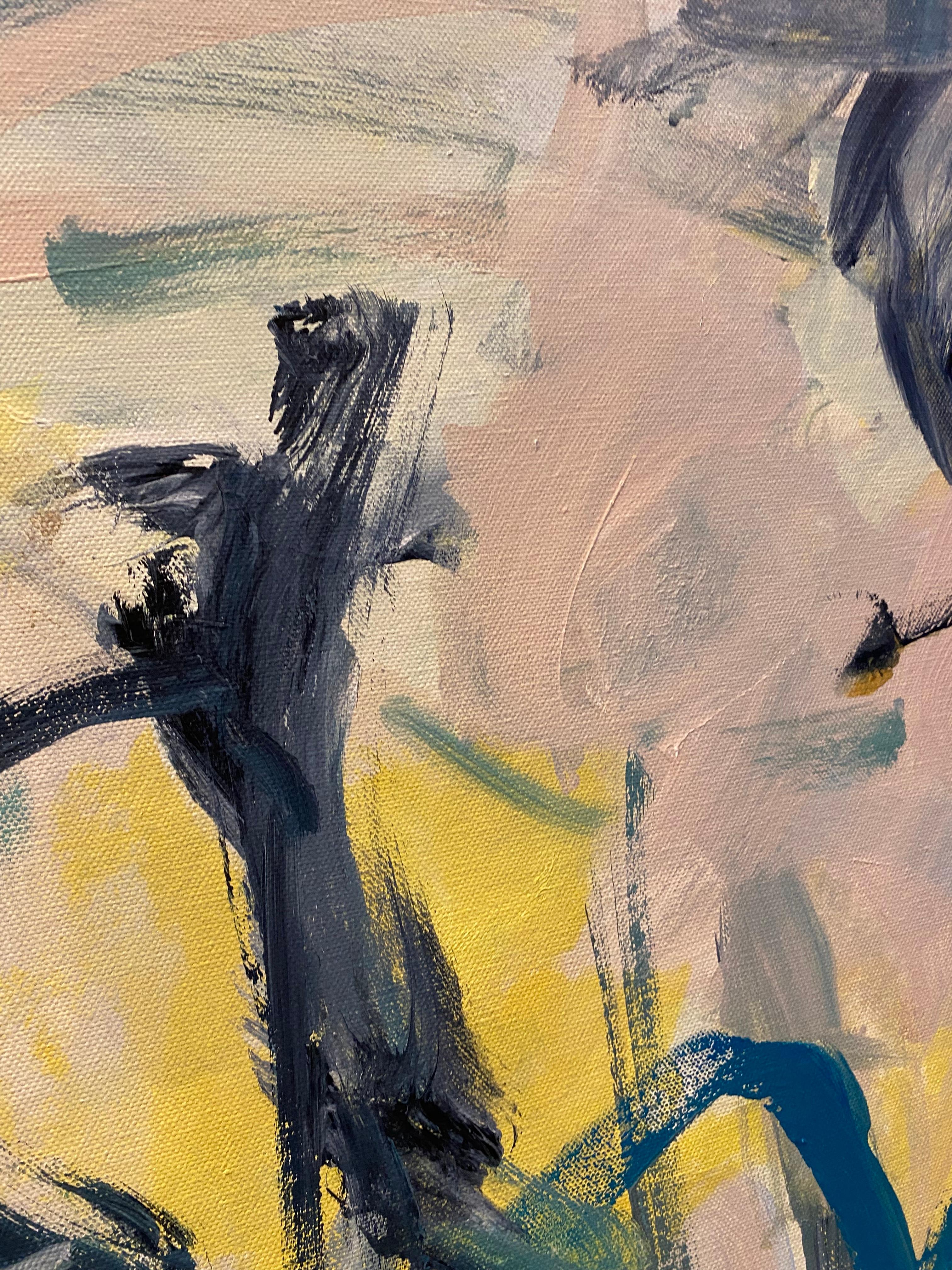 The Song Of Rain, soft, joan Mitchell, jaune, horizontal, Saito, expressionnisme en vente 4
