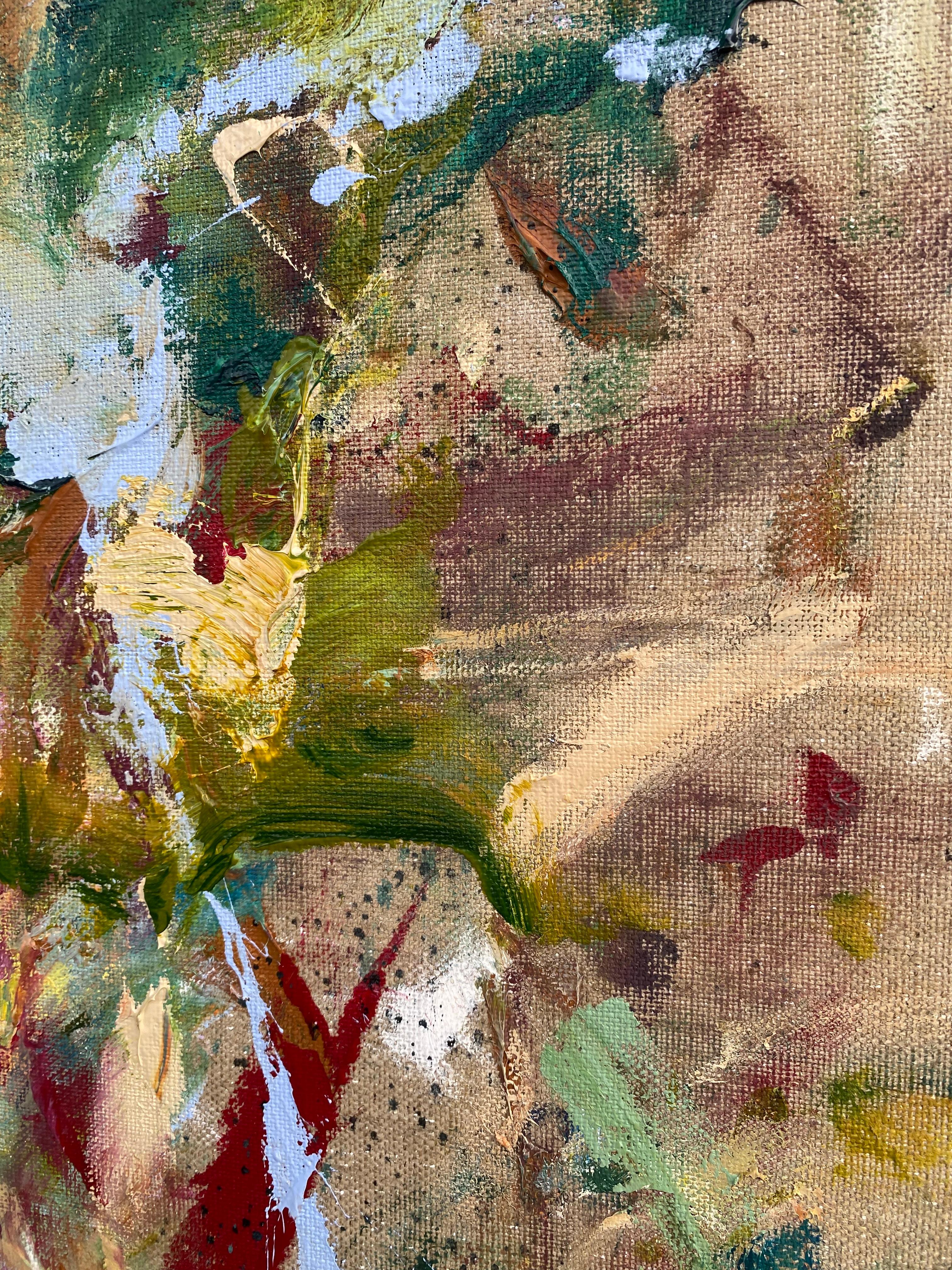 The Weight of Emptiness, raw linen, joan mitchell, de kooning, nature, Poons For Sale 5