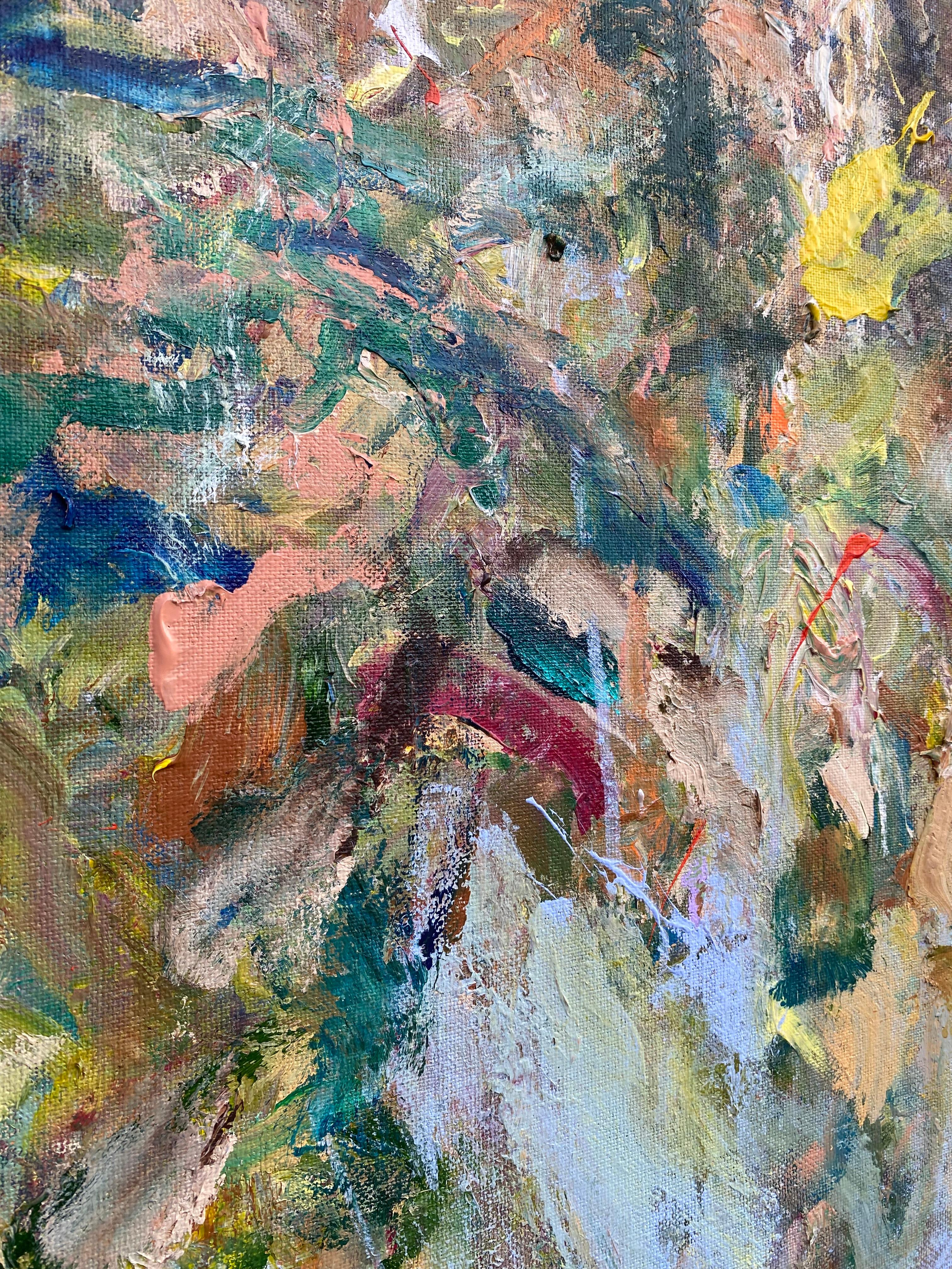 This painting is part of a series titled Contemplation and Introspection. In this series I am exploring the profound relationship between nature and the human experience. The collection features contemporary works inspired by the natural world,