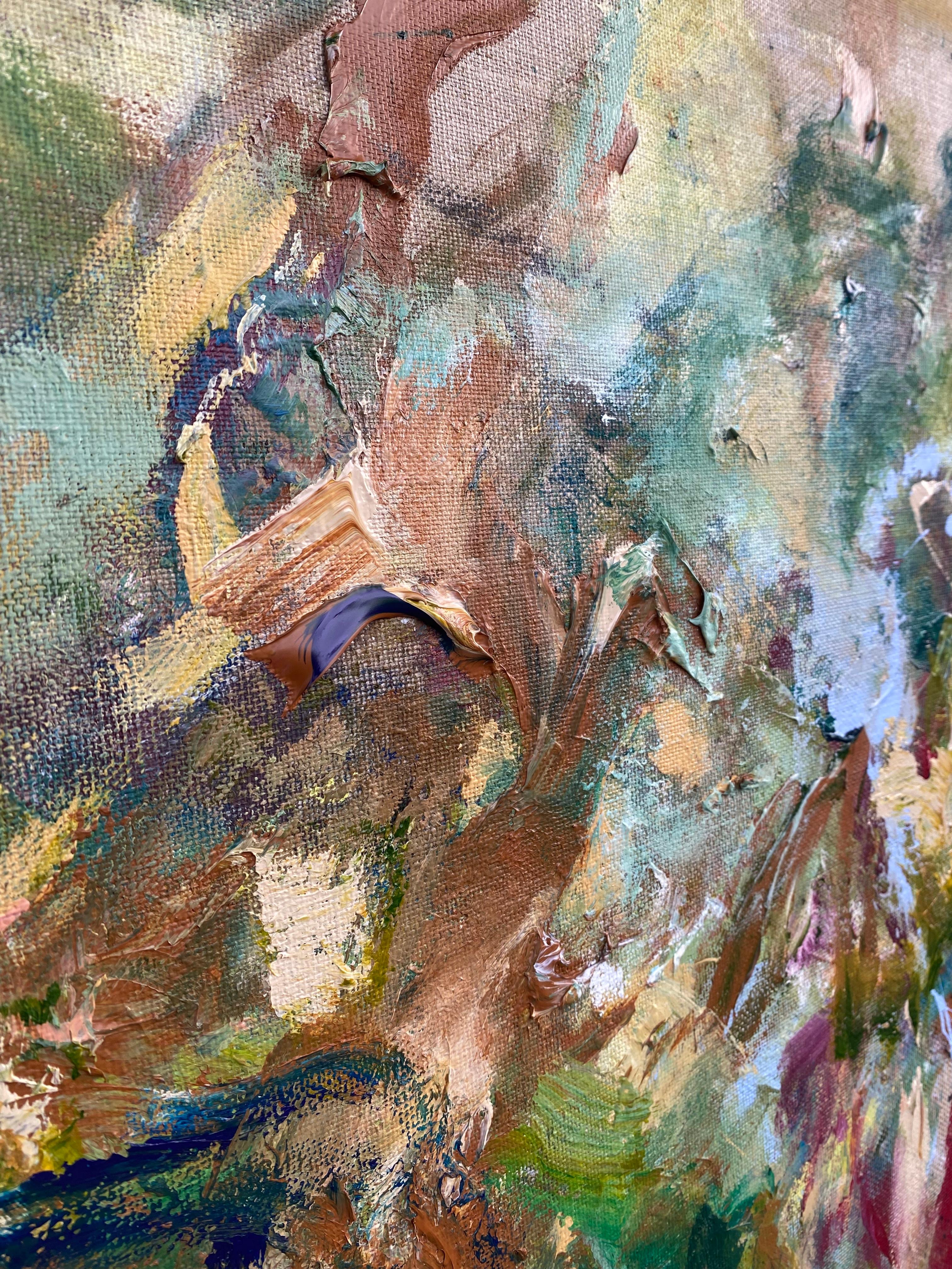 The Weight of Emptiness, raw linen, joan mitchell, de kooning, nature, Poons For Sale 4