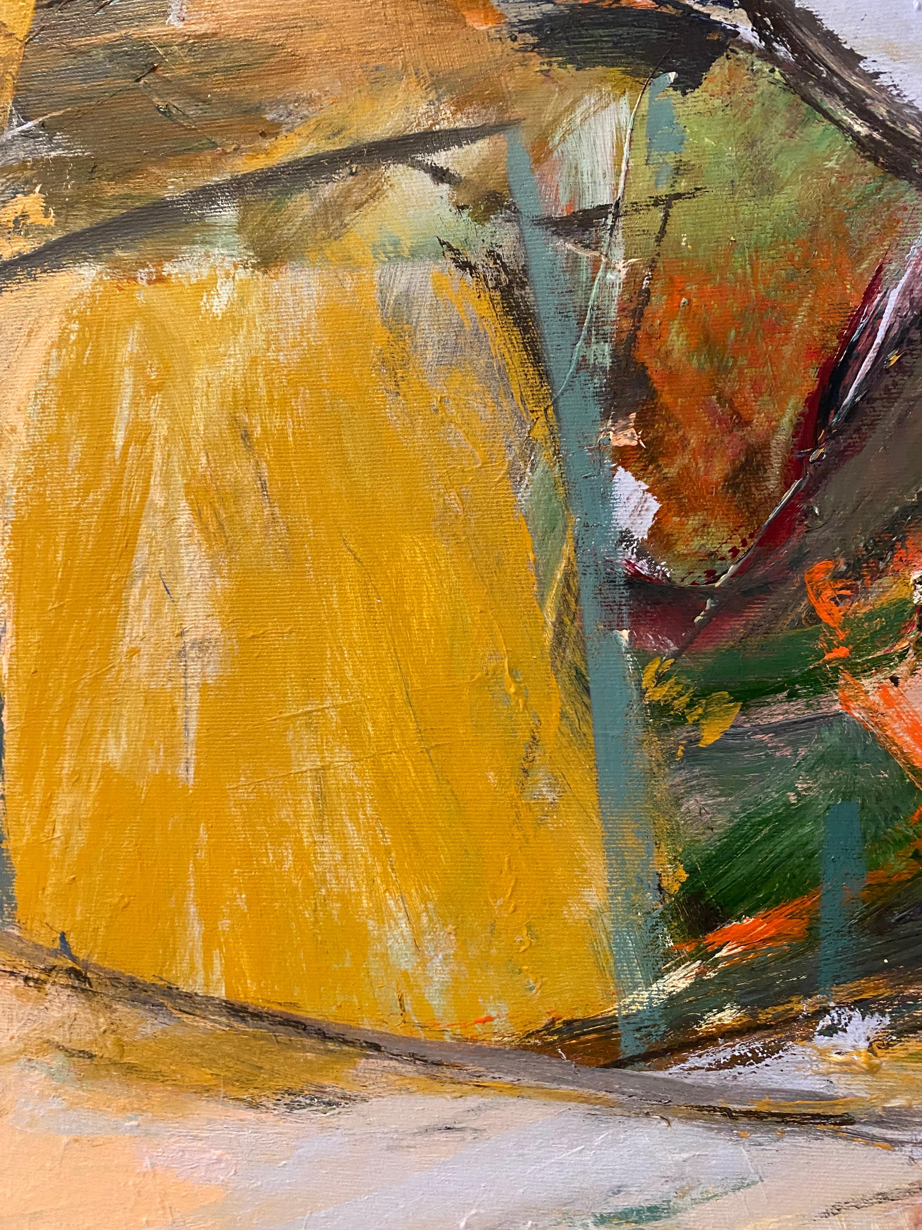Transition du jour à la nuit, grand, expressif, gras, non figuratif, flou en vente 1