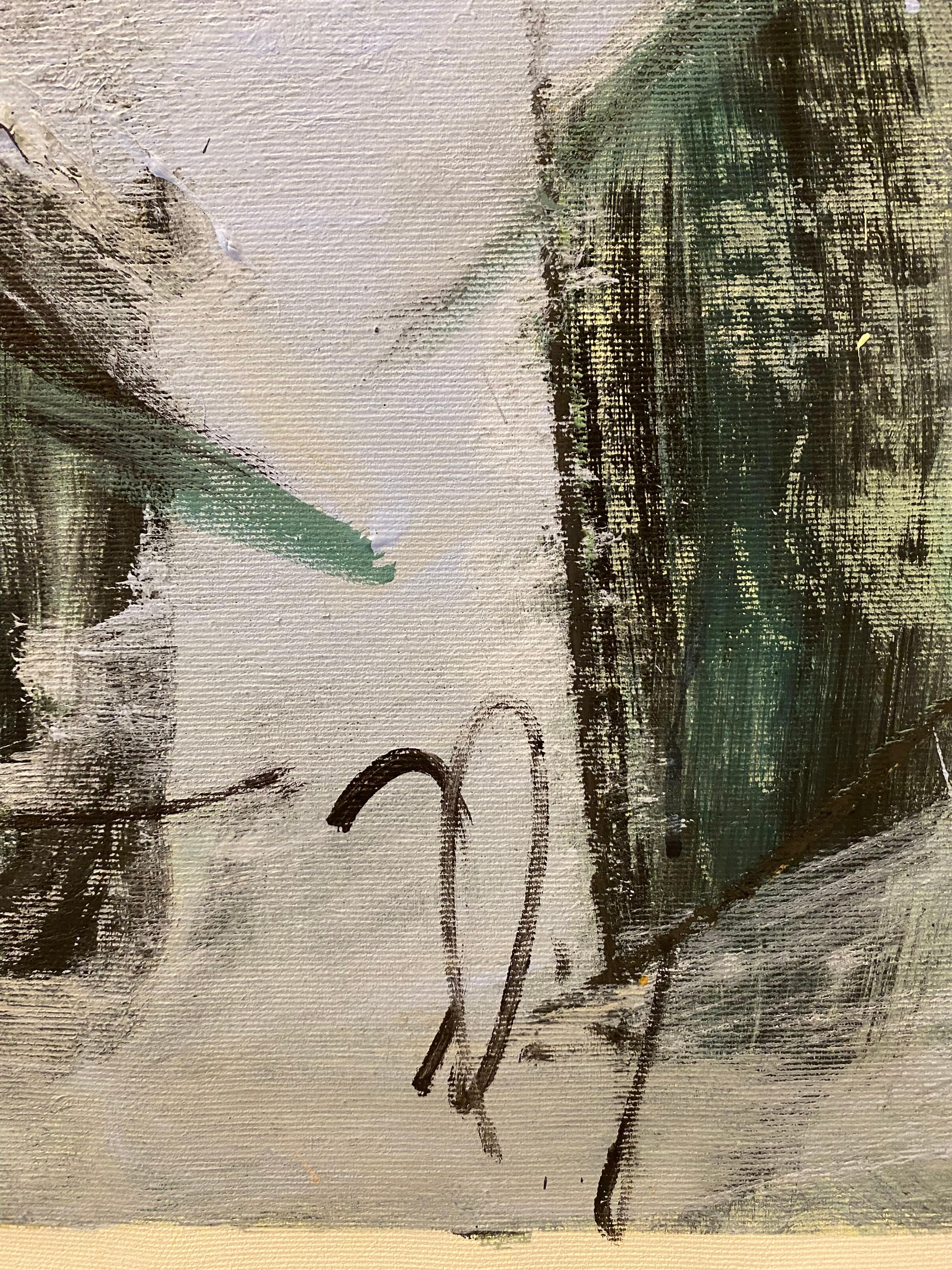 Transition du jour à la nuit, grand, expressif, gras, non figuratif, flou en vente 3