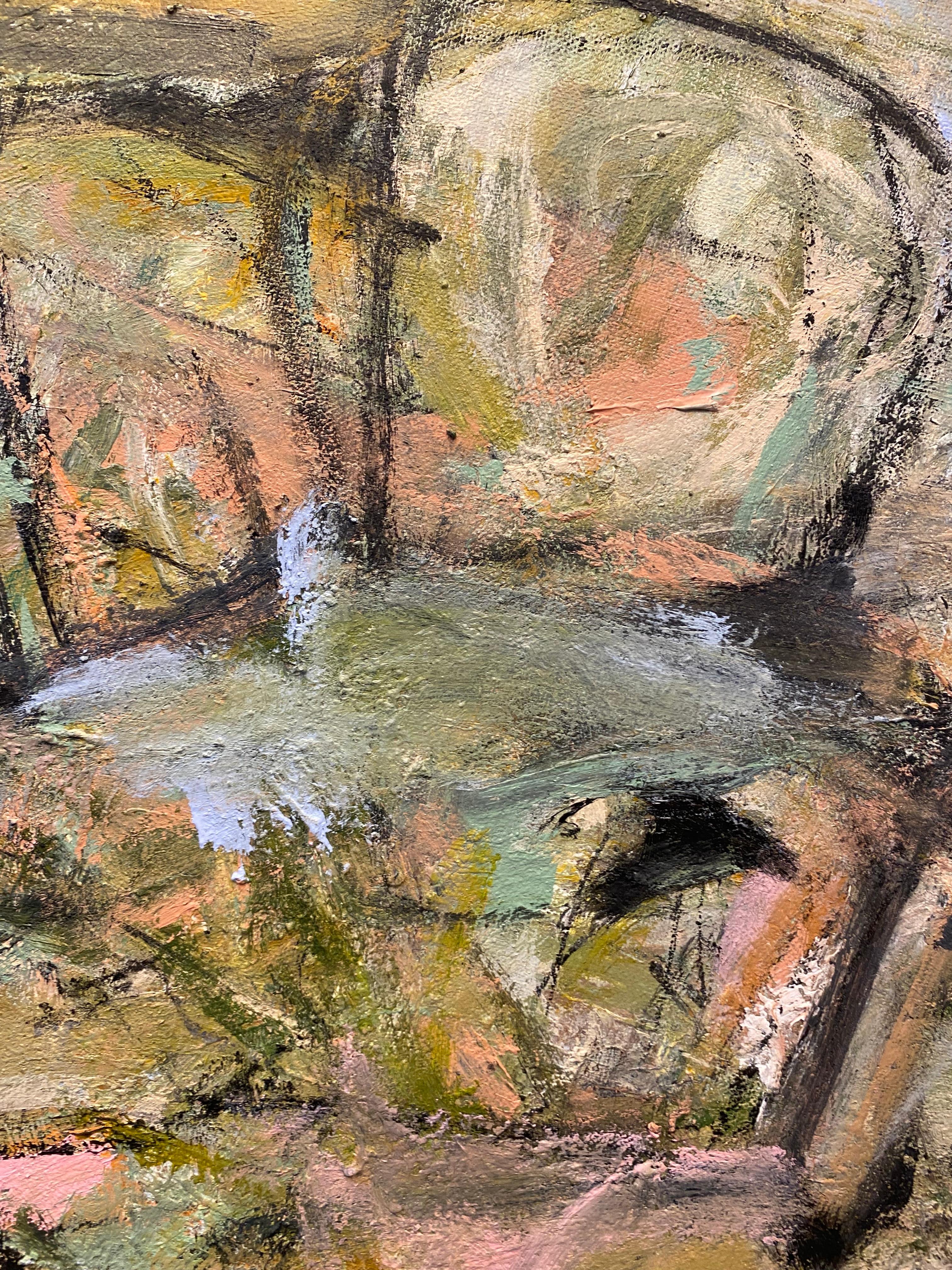 Esperando que ocurra algo - Abstract Painting Marrón de Lloyd Tabing