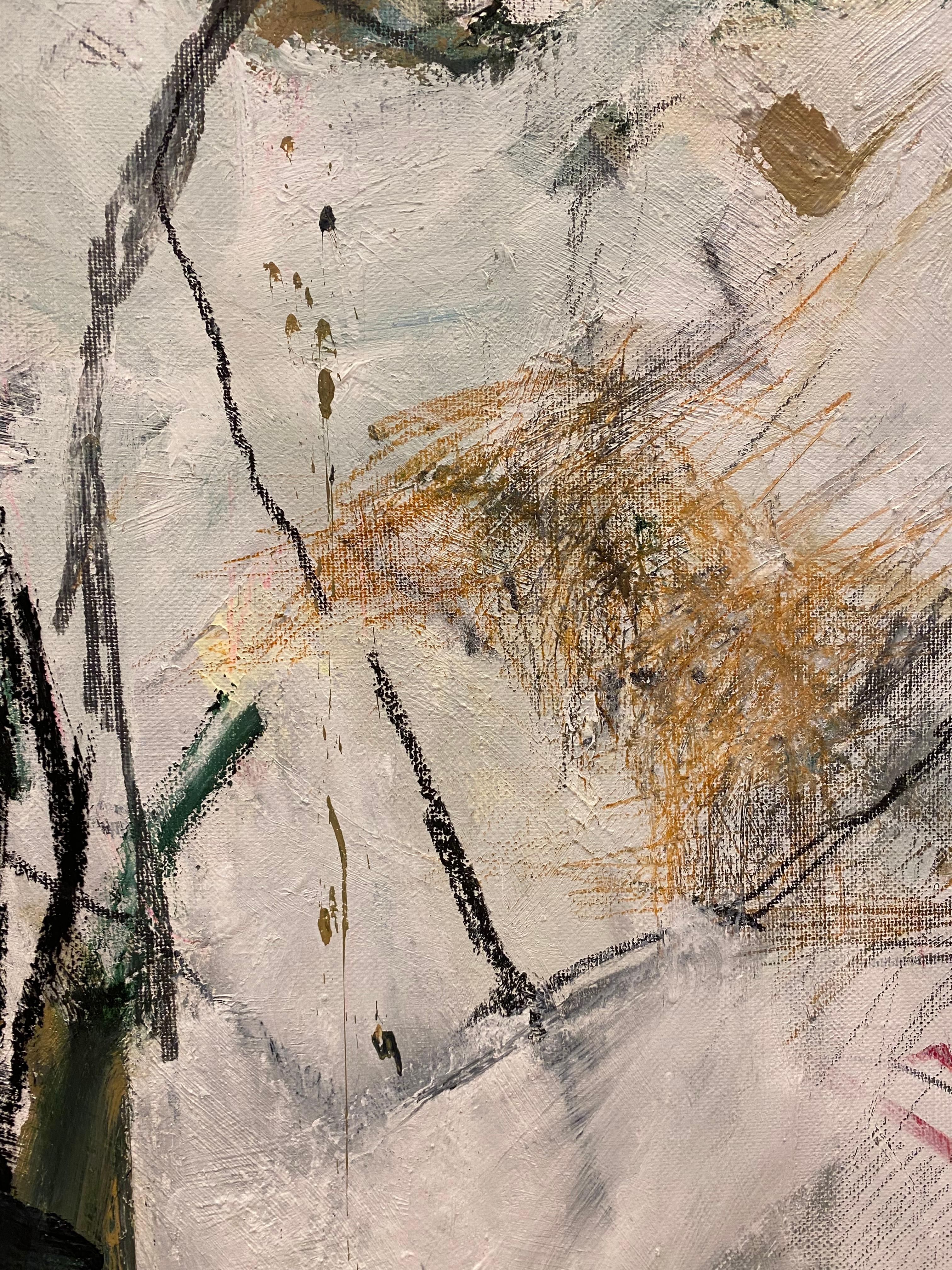 Perché non riesco a piangere - Abstract Painting Marrone di Lloyd Tabing