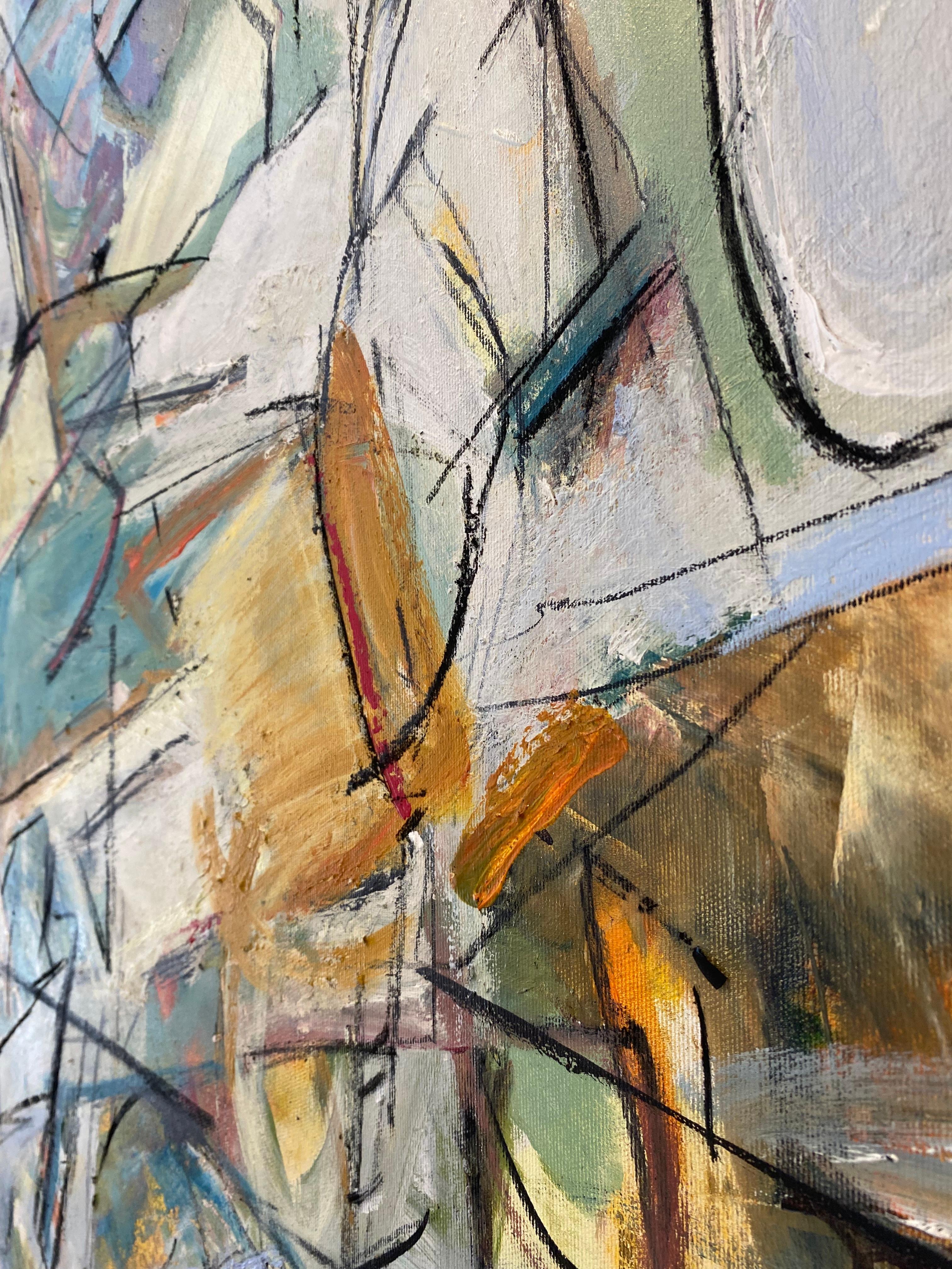 Word Of Mouth, minimalismo, contemporaneo, struttura, cubismo - Painting di Lloyd Tabing