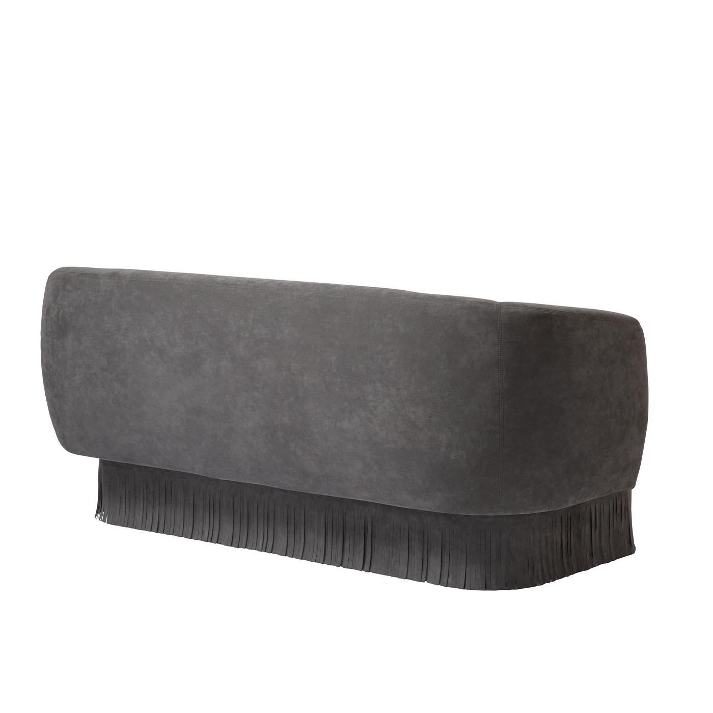 Contemporary Lloyd Two Seats Sofa With Fringes by Giobagnara For Sale