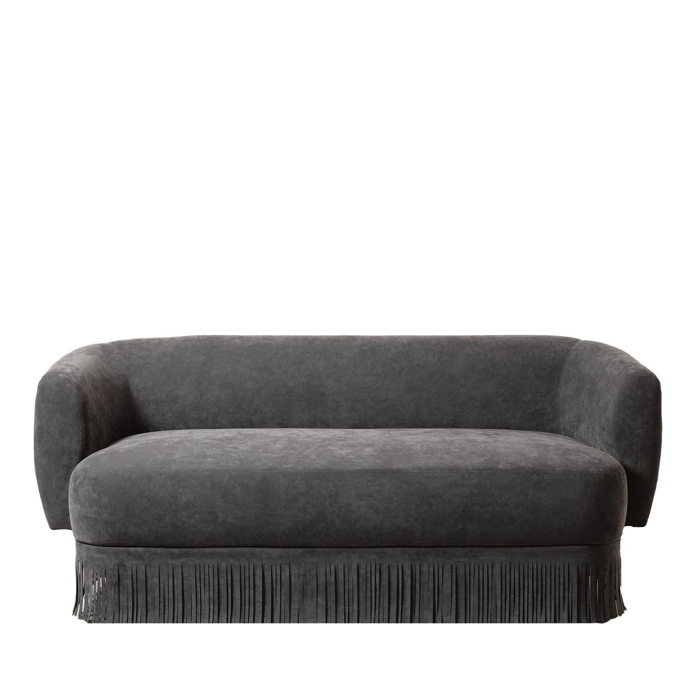 Lloyd Two Seats Sofa With Fringes by Giobagnara For Sale 1