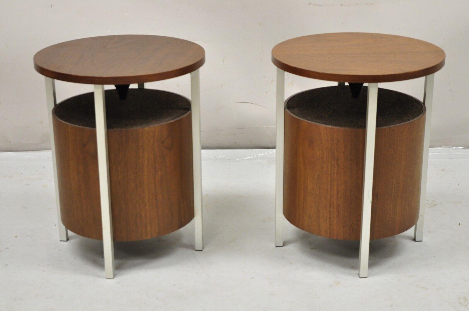 Lloyd's Speaker Model 2W22-148A Teak & Aluminum Round Mid Century Speakers- Pair 3