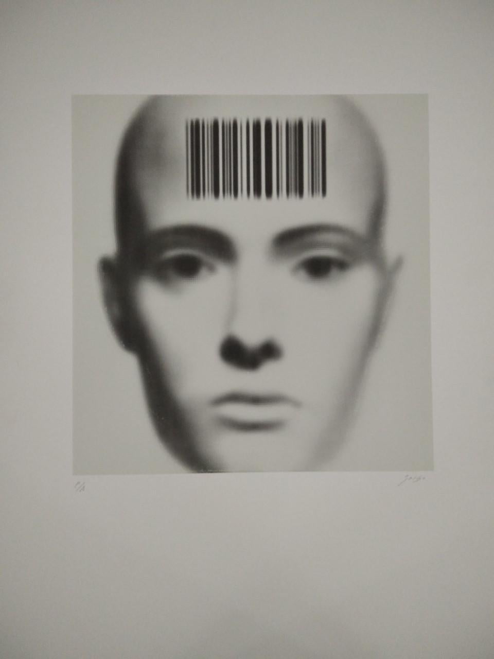 Untitled  - Gray Portrait Print by Lluis Barba