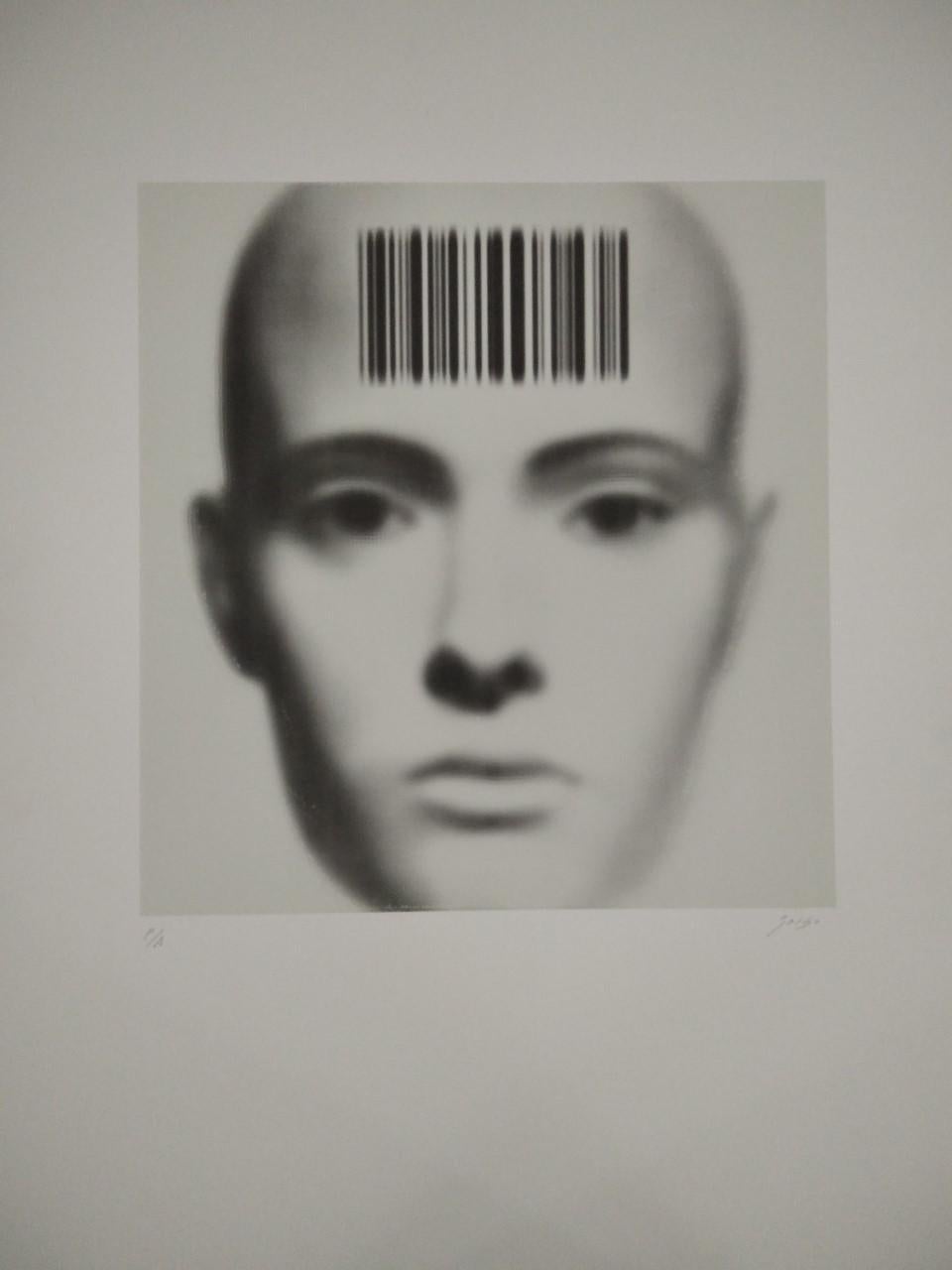 Untitled - Gray Portrait Print by Lluis Barba