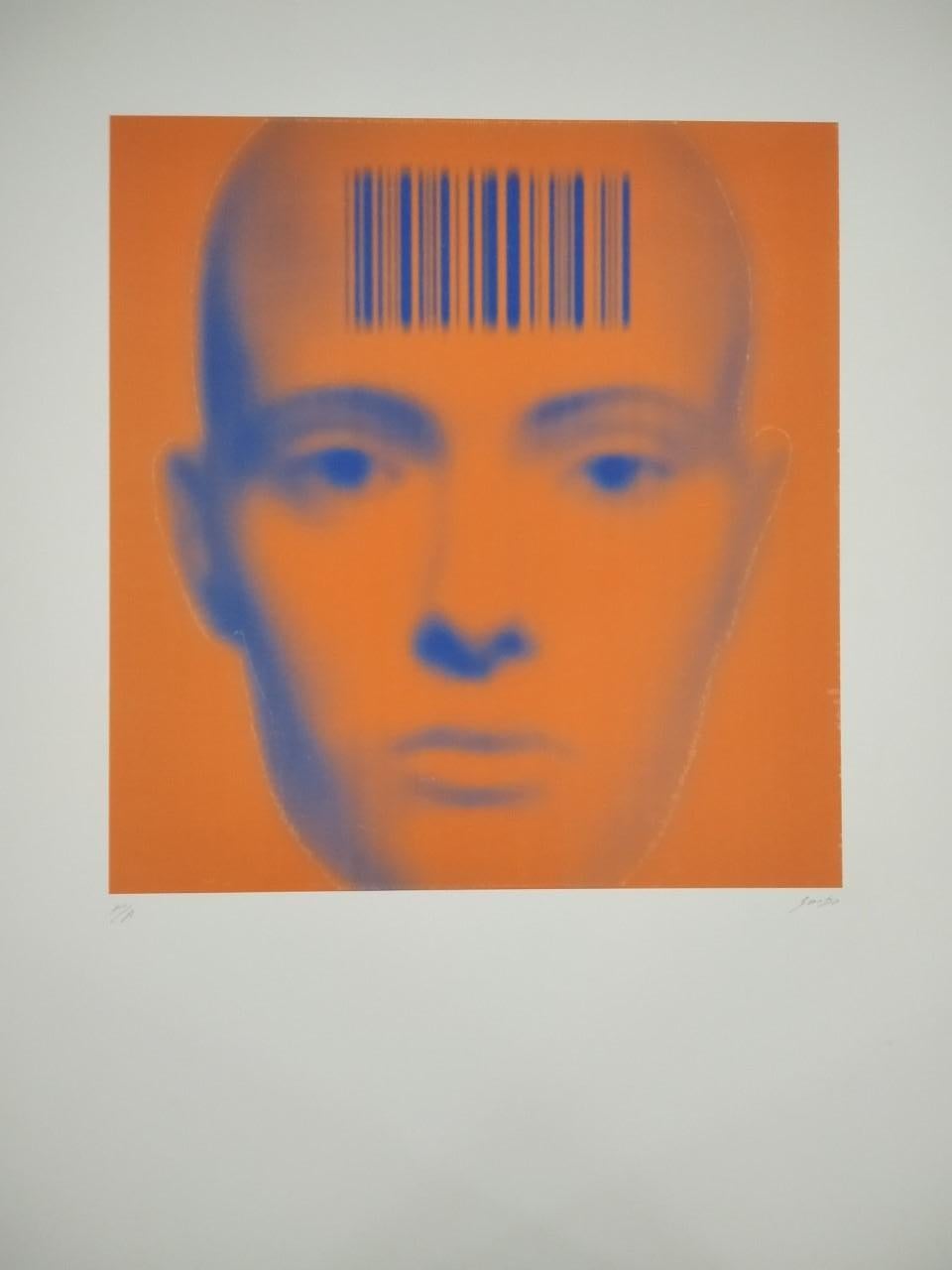 Unbenannt (Grau), Portrait Print, von Lluis Barba