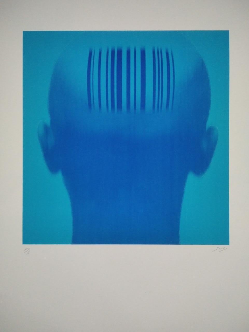 Untitled - Gray Portrait Print by Lluis Barba