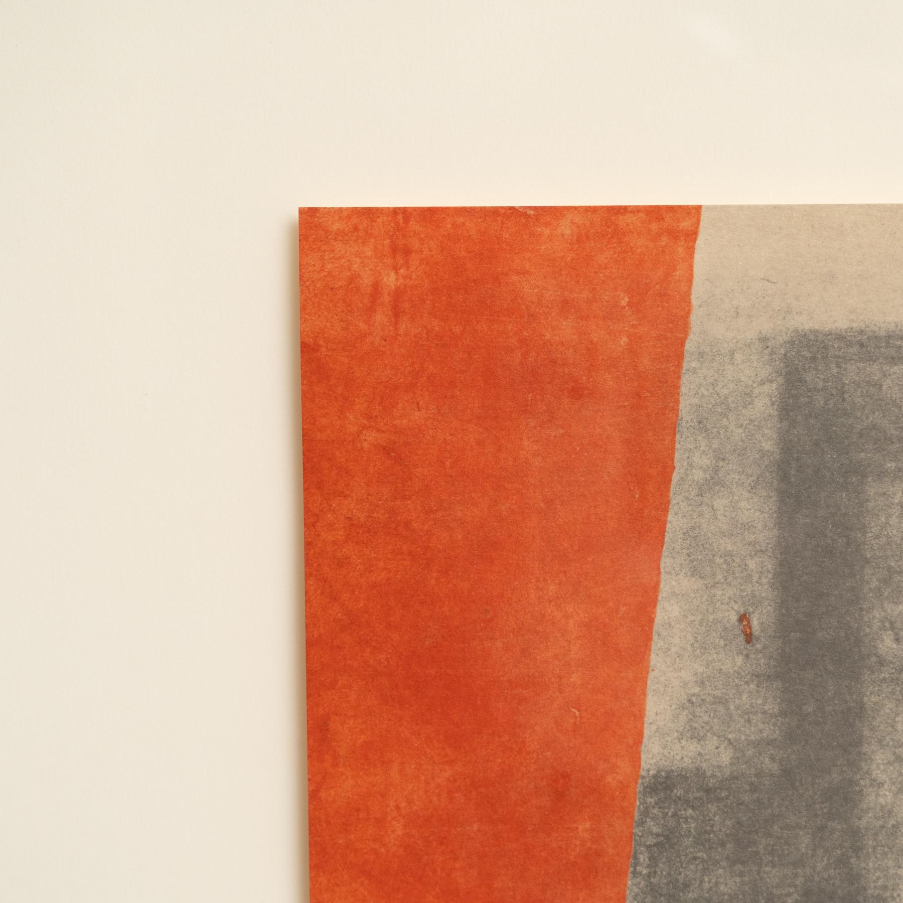 LLuis LLeo Abstrakte Orange, Schwarz und Beige gerahmte Lithografie auf Papier, 1999 im Angebot 5