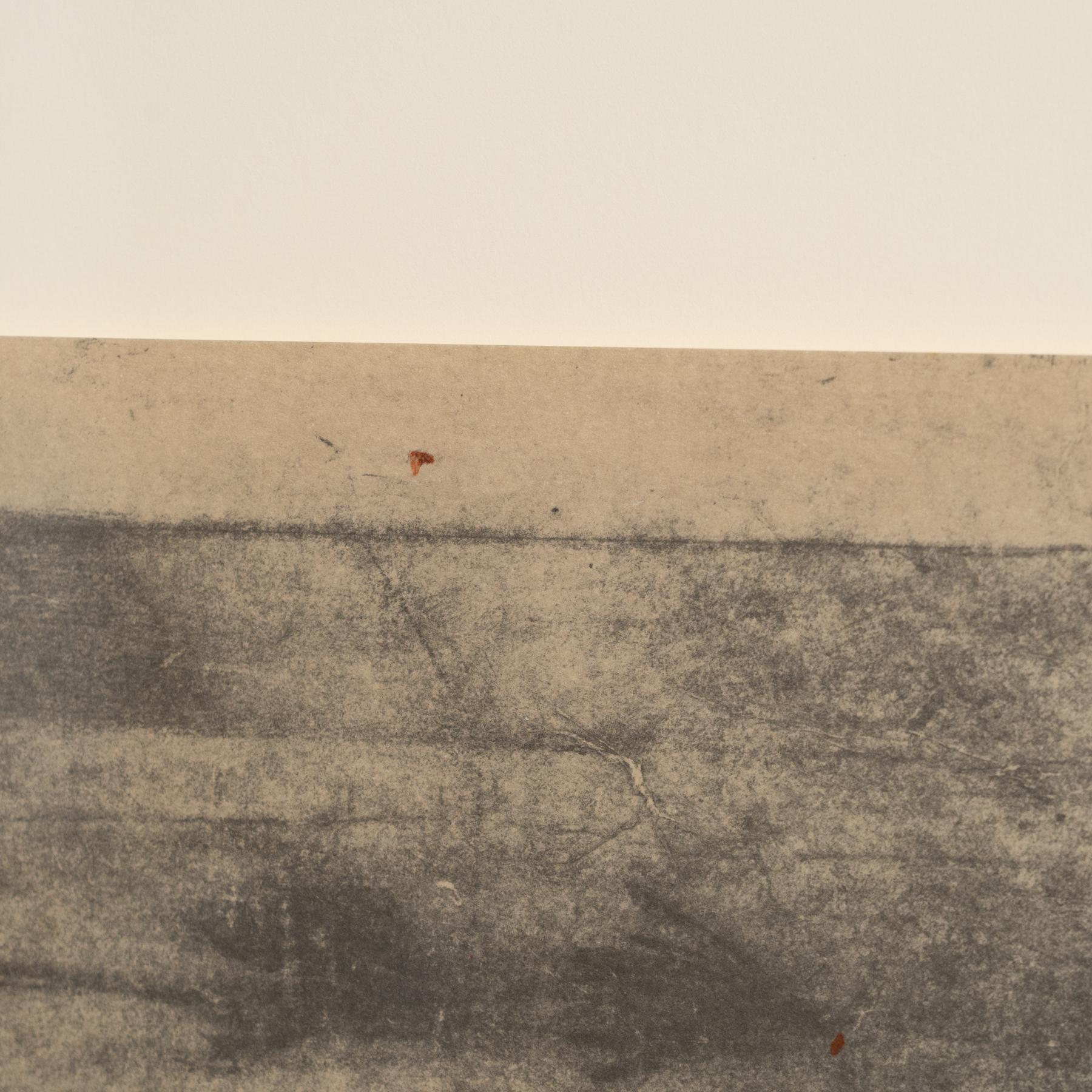 LLuis LLeo Abstrakte Orange, Schwarz und Beige gerahmte Lithografie auf Papier, 1999 im Angebot 1