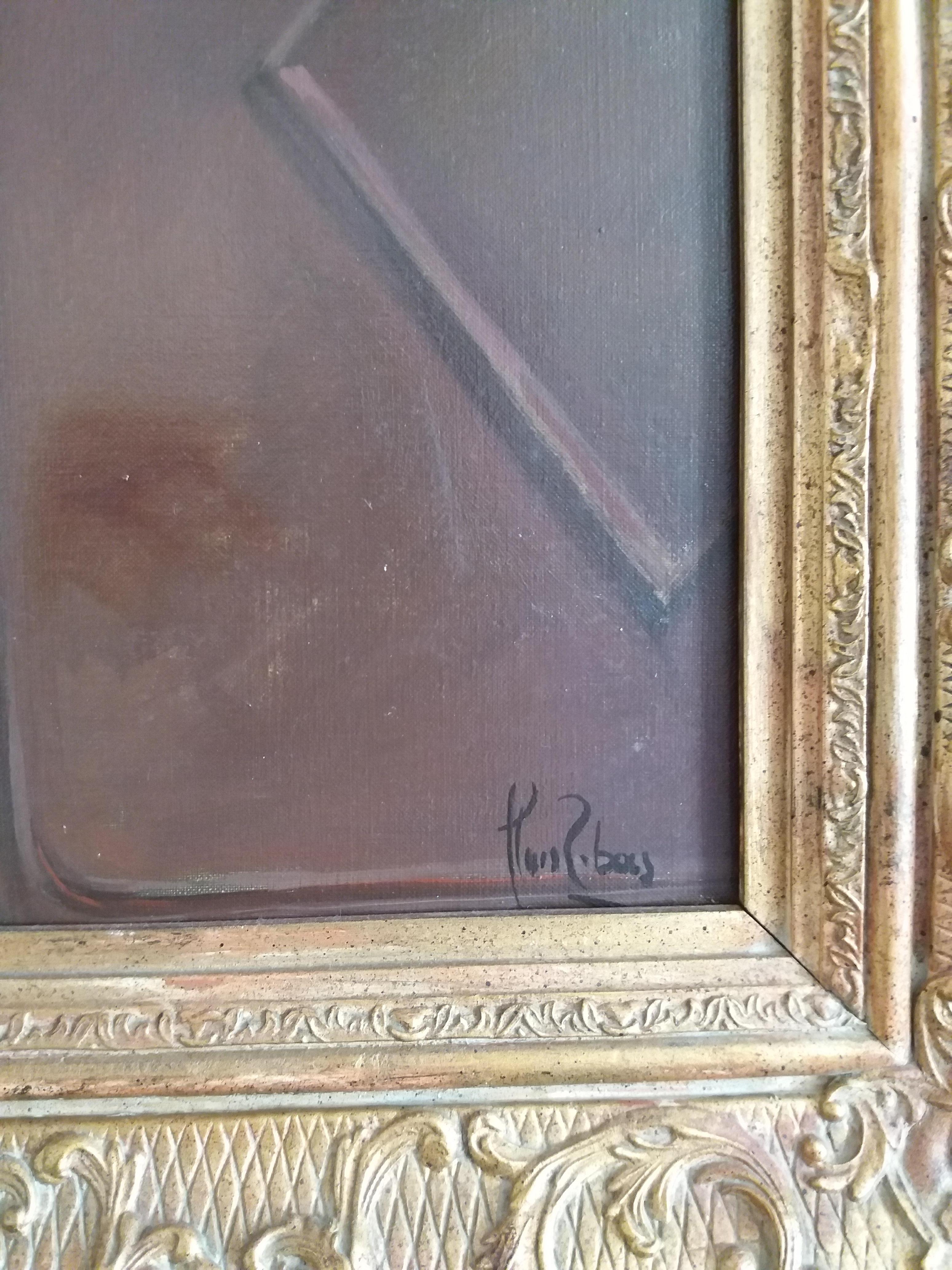 Lluis Ribas  Arabes  Carré  Grande peinture réaliste originale en acrylique sur toile en vente 6