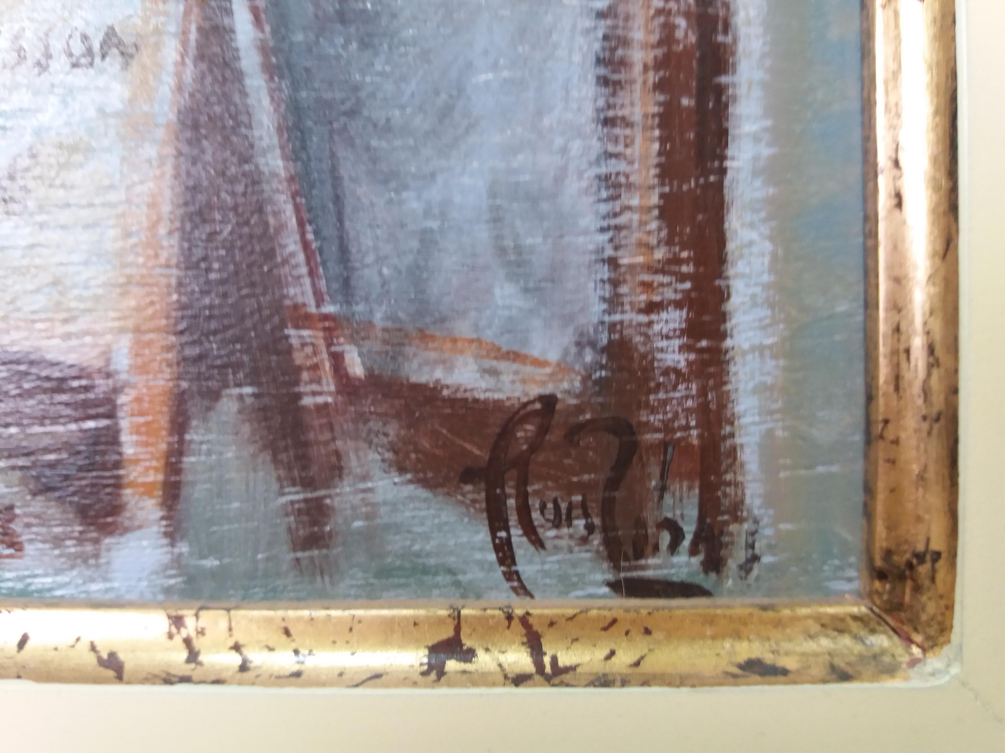 LLuis Ribas   Fachada Paisaje urbano. figurativo original - Painting Expresionista de Lluis Ribas