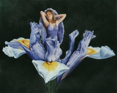 "Iris" Surrealistc Beautiful Woman´s Body emerging from a flower. Large format.