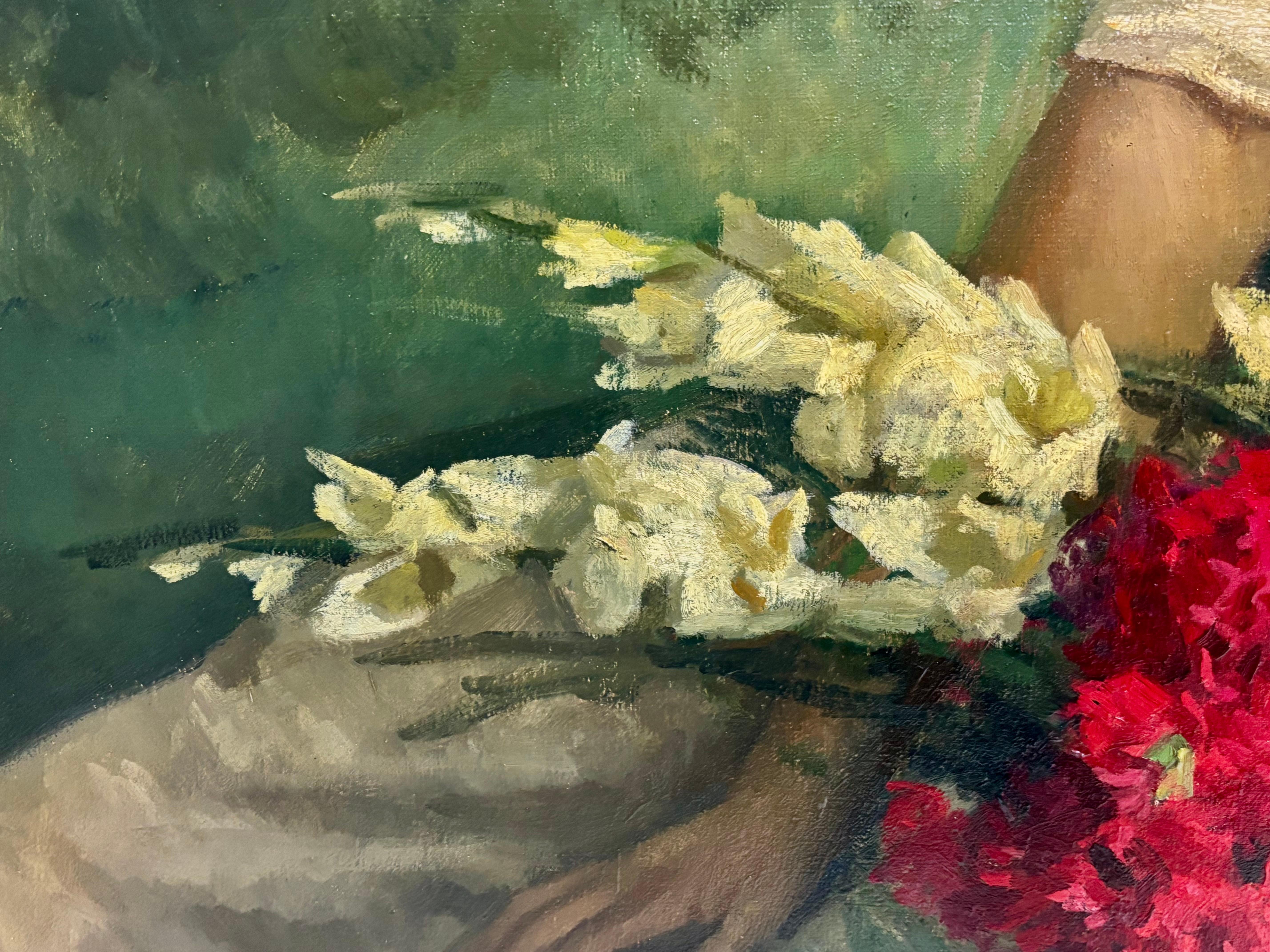 Joven con cesta de flores For Sale 3